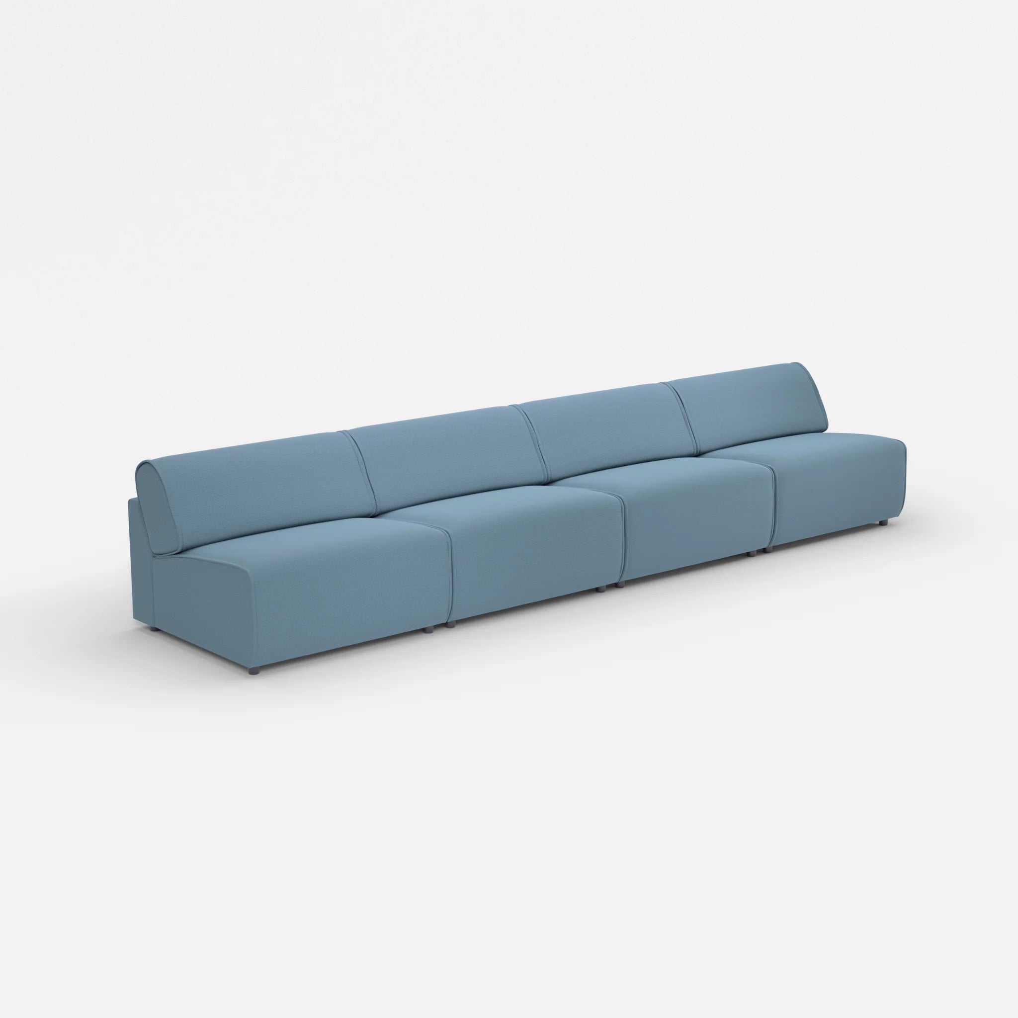 4 Sitzer Sofa Belleform ohne Armlehne 4 nabucco6043 in Blau von der Seite