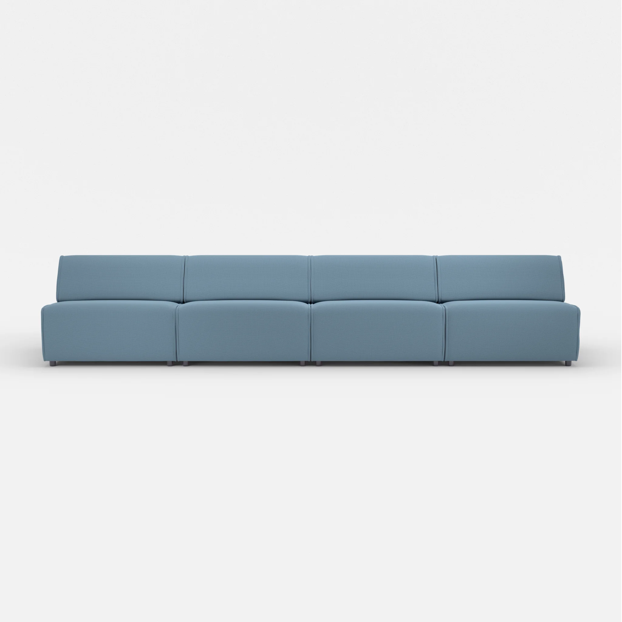 4 Sitzer Sofa Belleform ohne Armlehne 4 nabucco6043 in Blau von vorne