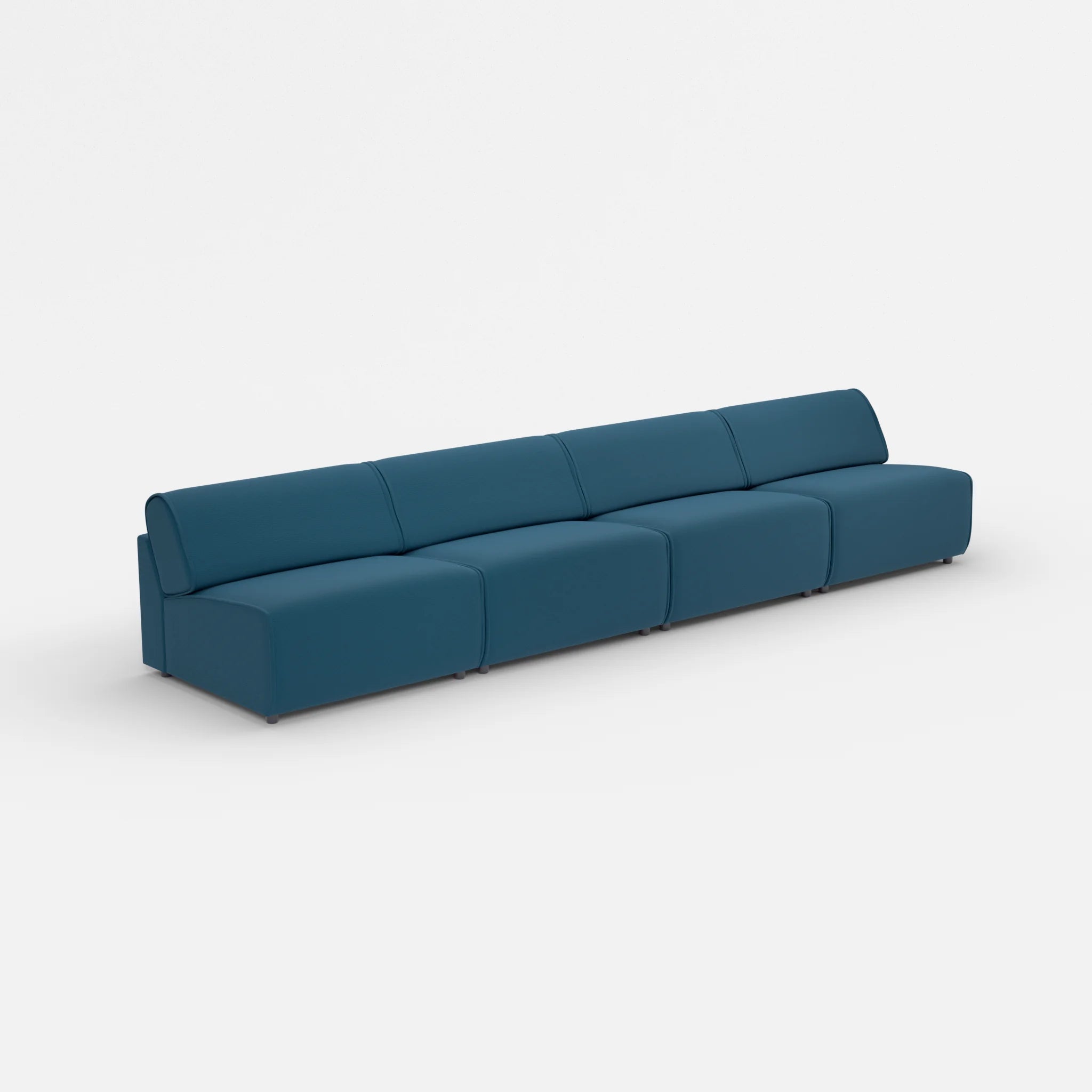 4 Sitzer Sofa Belleform ohne Armlehne 4 nabucco6075 in Blau von der Seite