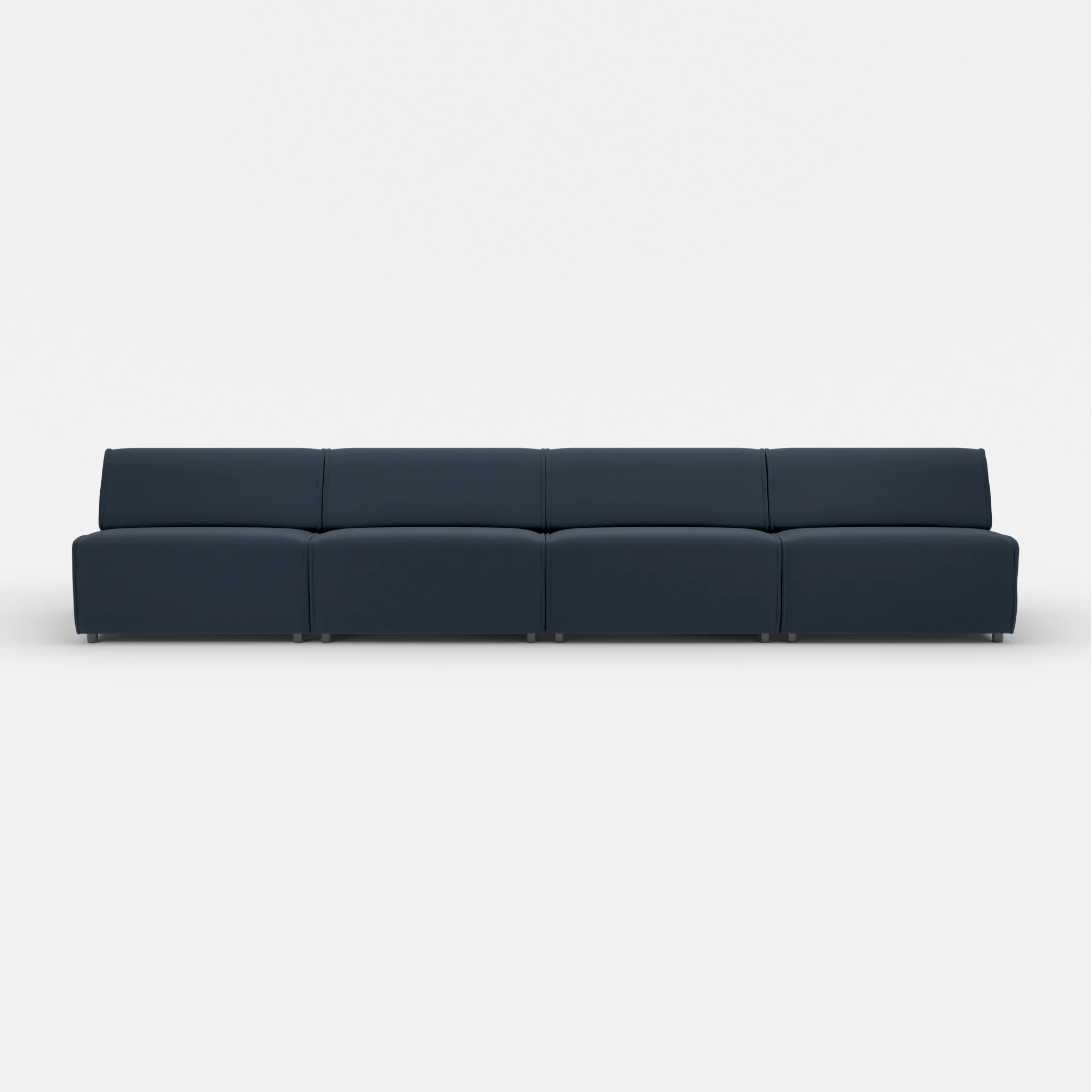 4 Sitzer Sofa Belleform ohne Armlehne 4 nabucco6098 in Dunkelblau von vorne