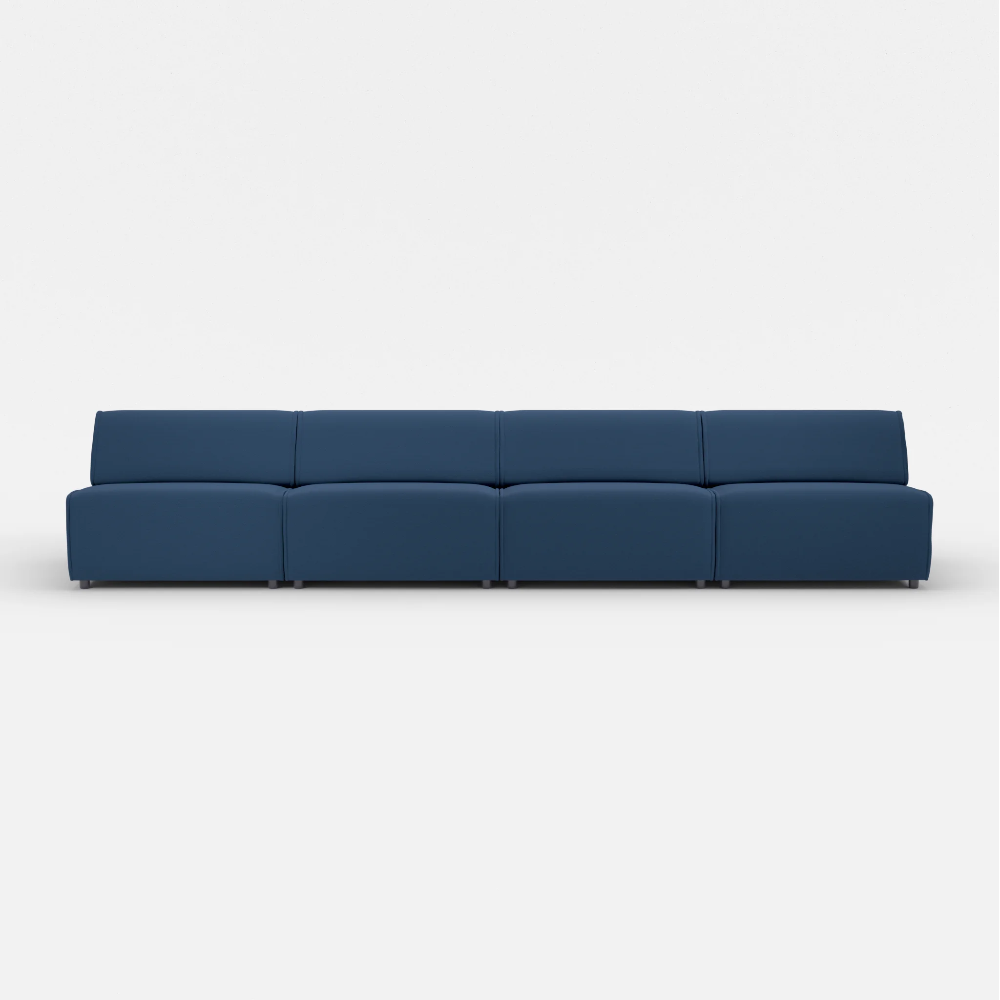 4 Sitzer Sofa Belleform ohne Armlehne 4 novumamur in Navy von vorne