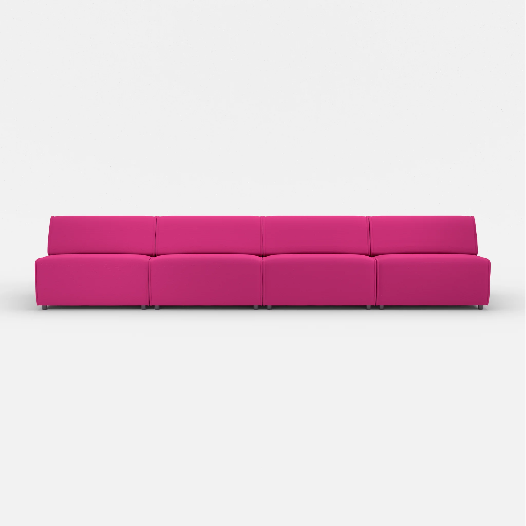 4 Sitzer Sofa Belleform ohne Armlehne 4 novummagenta in Magenta von vorne