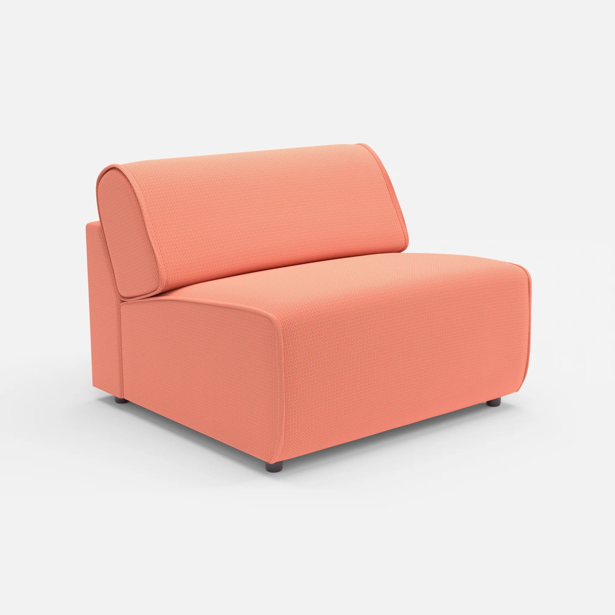 Sessel Belleform 1 credograpefruit in Coral von der Seite