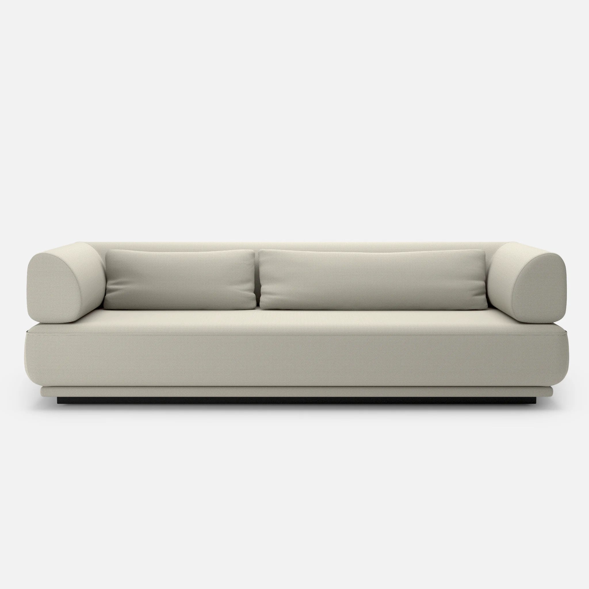 Sofa 3 Sitzer Gordo mit zwei Kissen beige