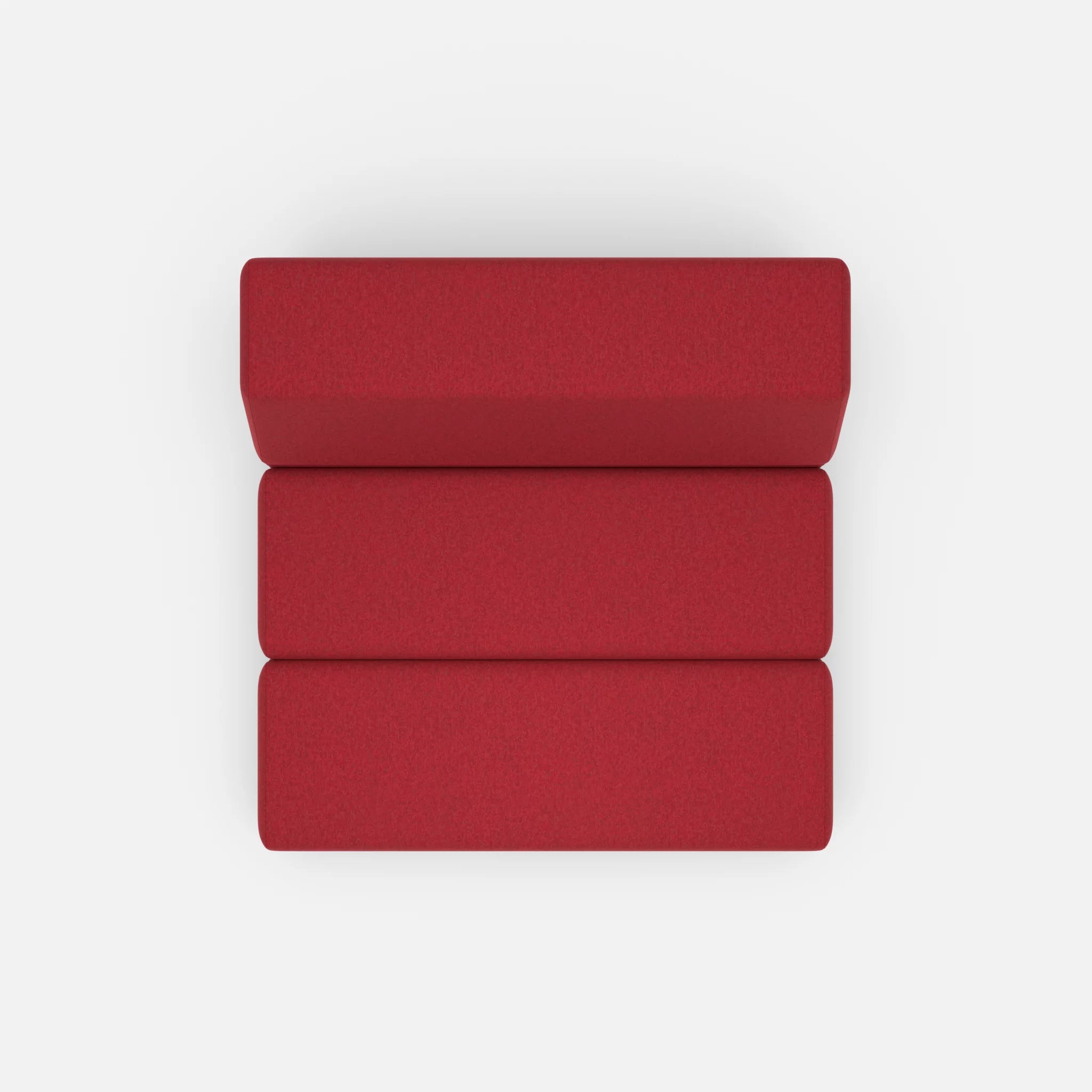 1 Sitzer Sofa Bricks 2 dama0053 in Rot von oben