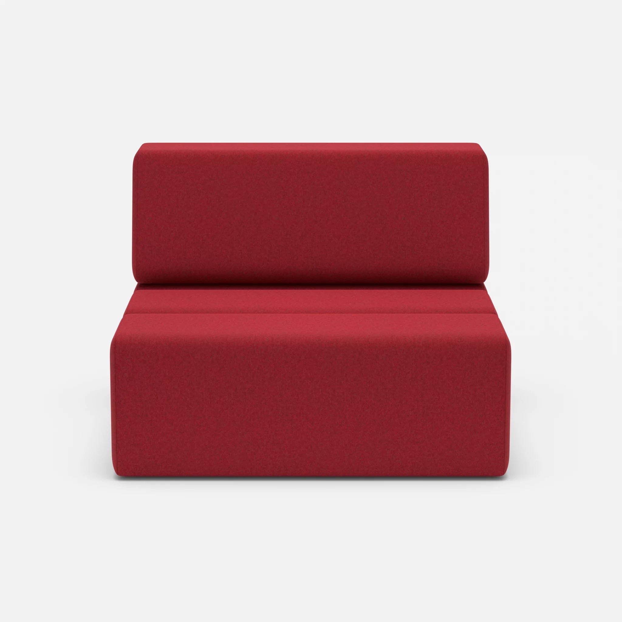 1 Sitzer Sofa Bricks 2 dama0053 in Rot von vorne