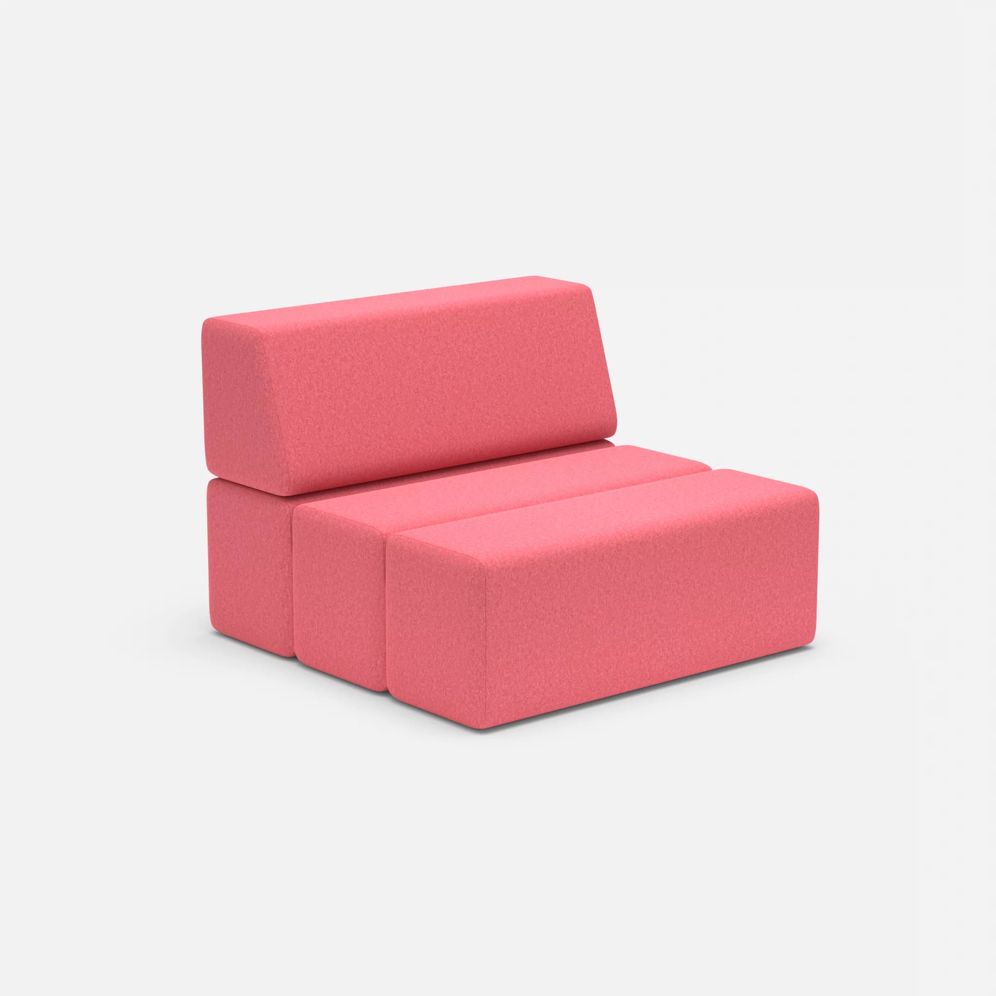 1 Sitzer Sofa Bricks 2 dama0083 in Pink von der Seite