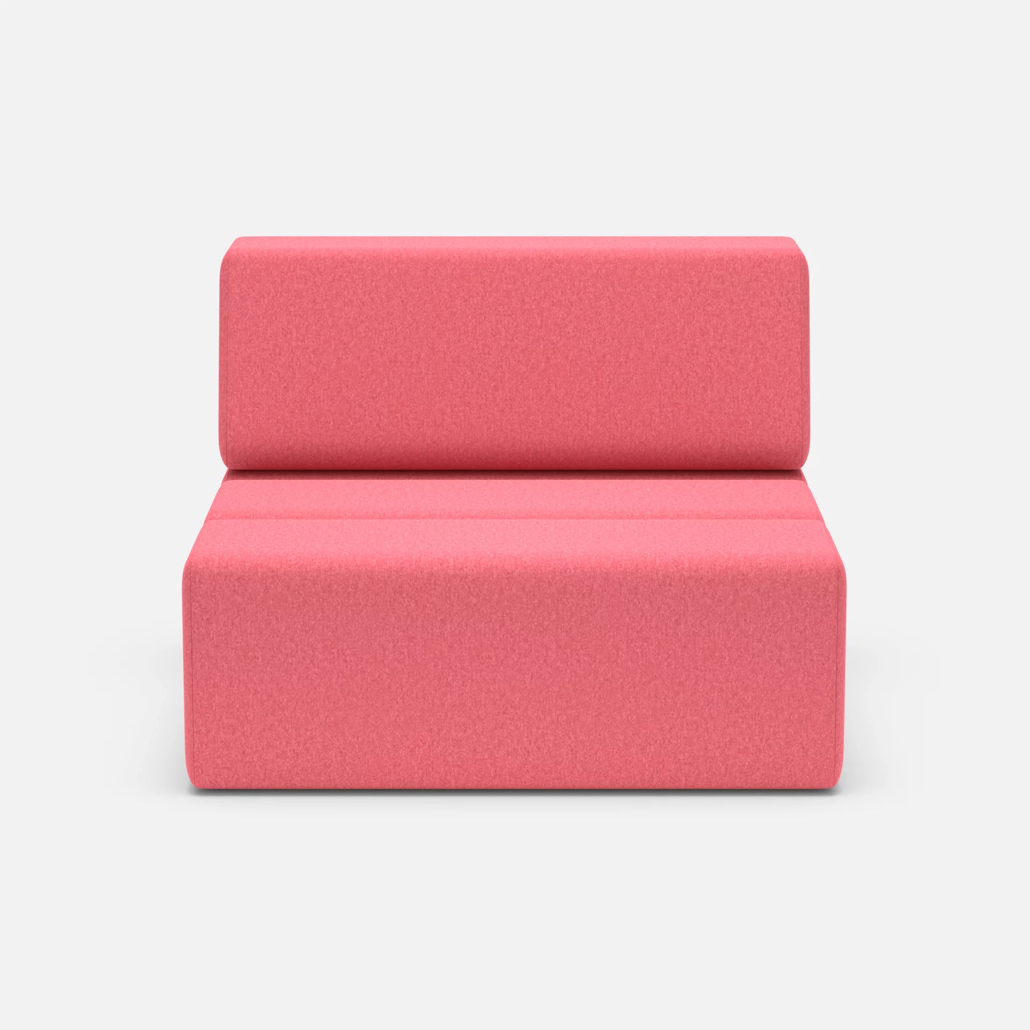 1 Sitzer Sofa Bricks 2 dama0083 in Pink von vorne