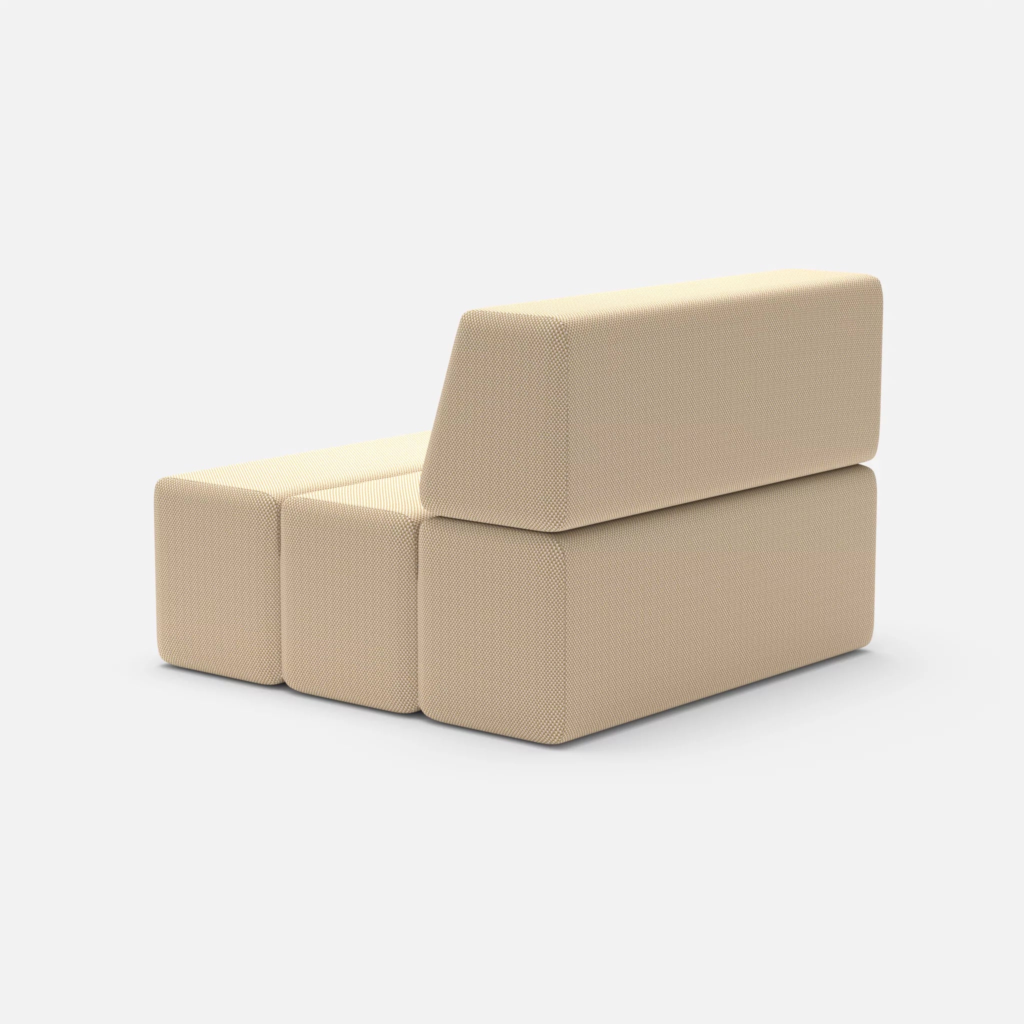 1 Sitzer Sofa Bricks 2 novumcocos in Hellbraun von hinten