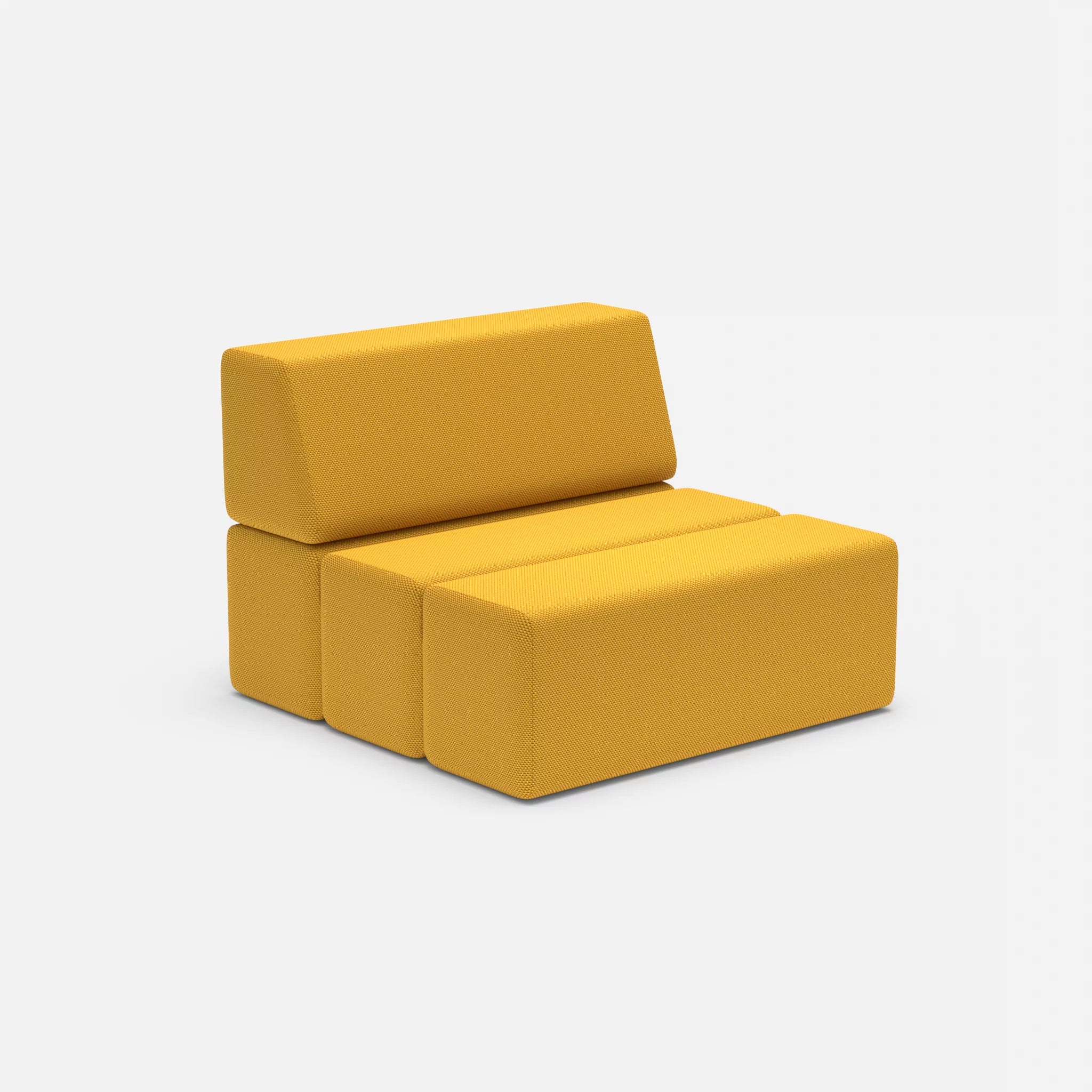 1 Sitzer Sofa Bricks 2 novumcurry in Curry von der Seite