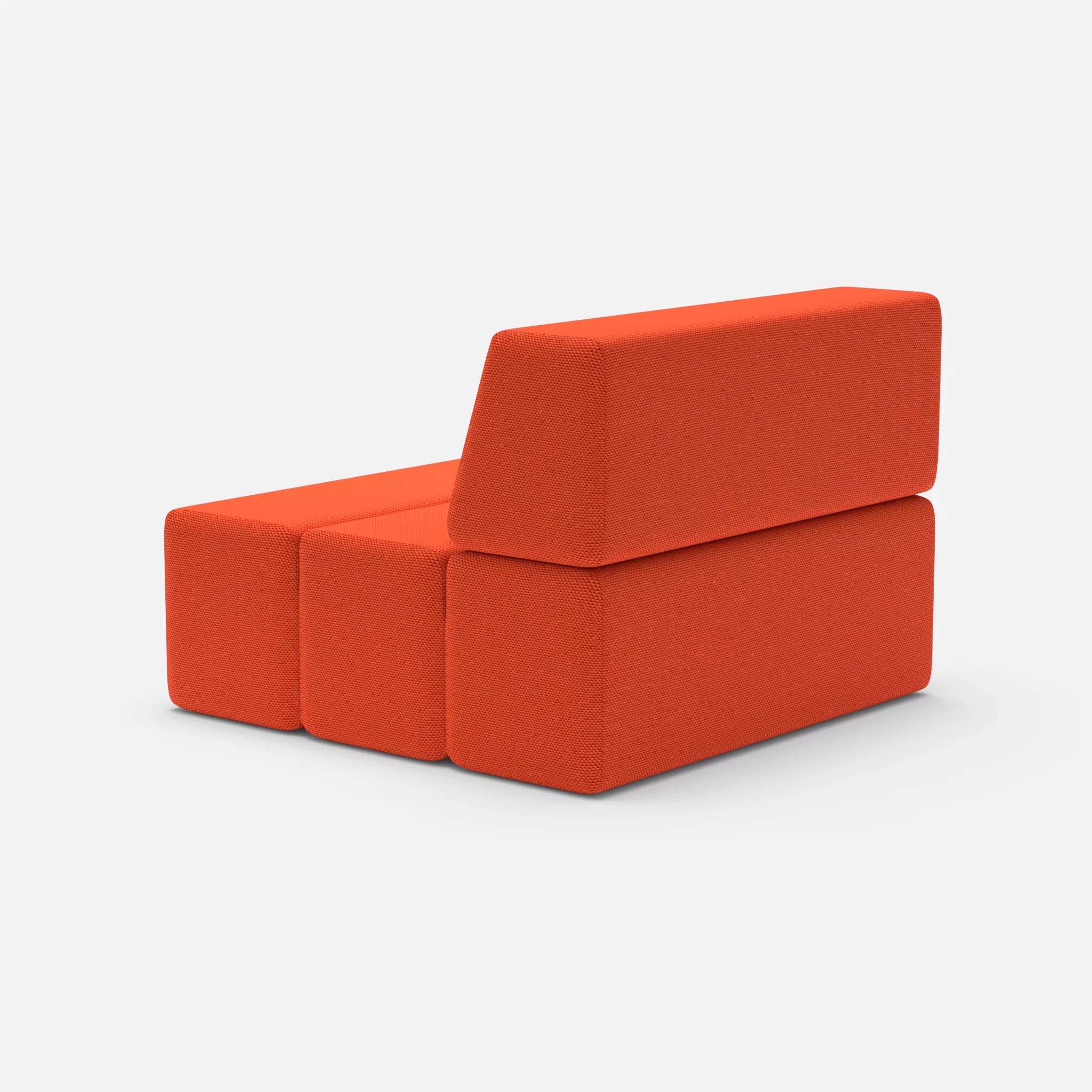 1 Sitzer Sofa Bricks 2 novumsunset in Rot von hinten