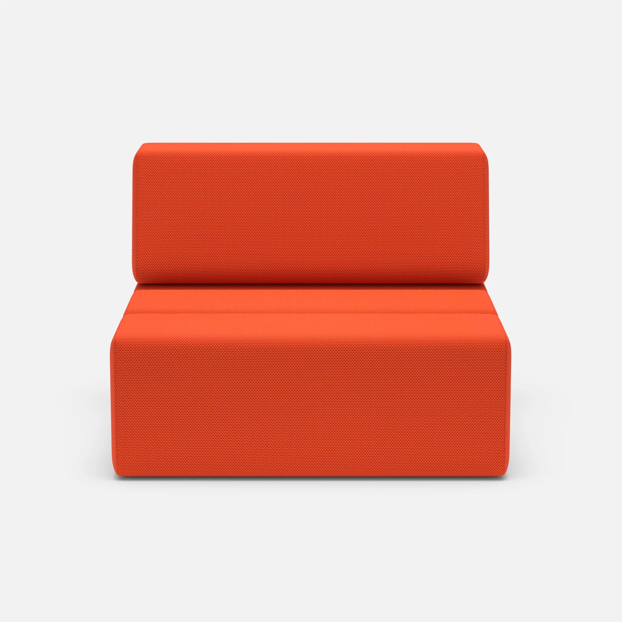 1 Sitzer Sofa Bricks 2 novumsunset in Rot von vorne