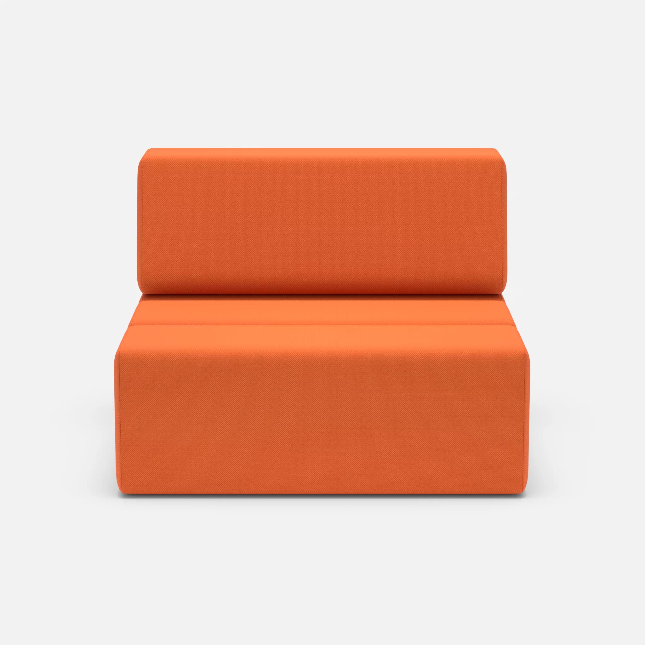 1 Sitzer Sofa Bricks 2 radio3094 in Orange von vorne