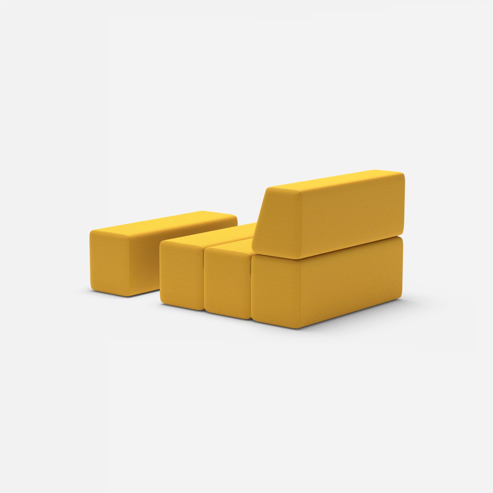 1 Sitzer Sofa Bricks 4 novumcurry in Curry von hinten