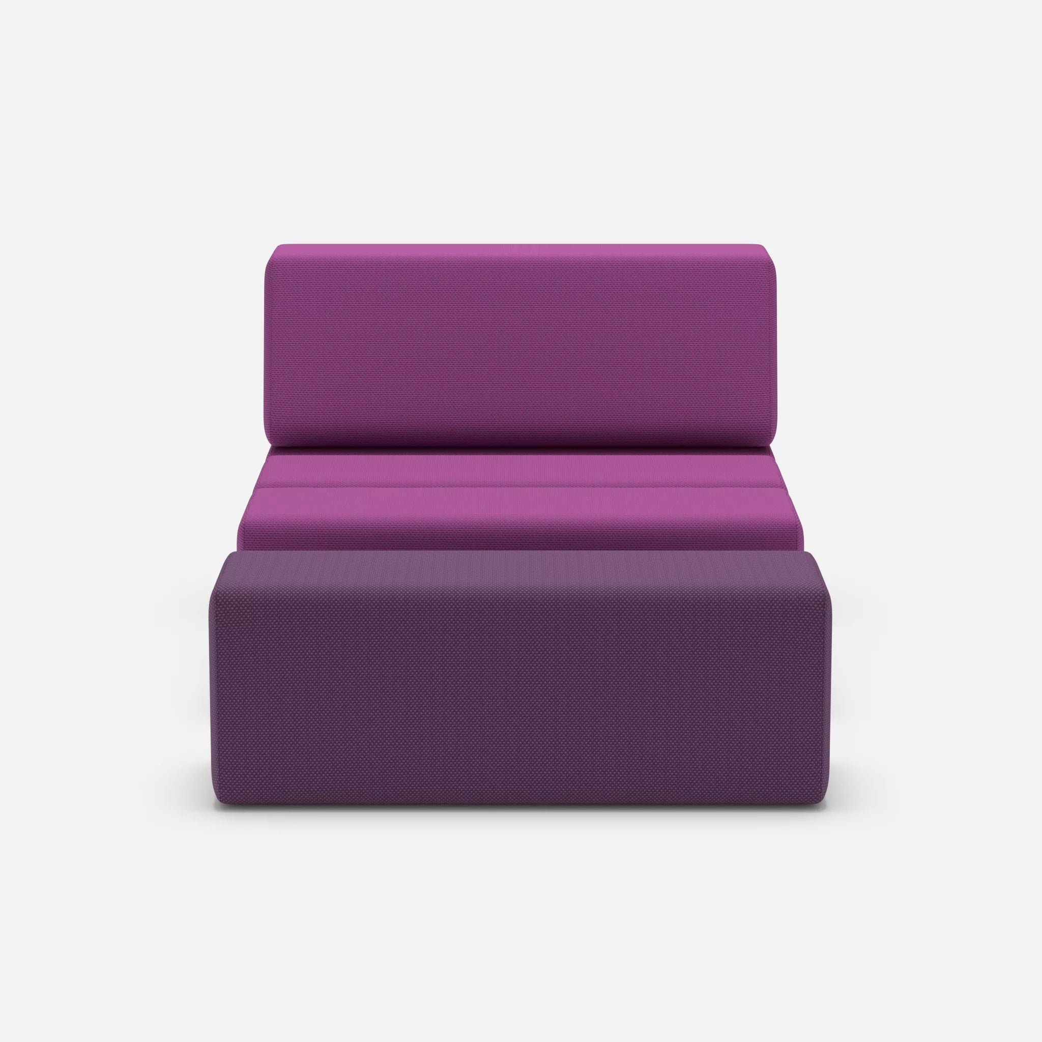 1 Sitzer Sofa Bricks 4 novumviola-novumprune in Violett und Violett von vorne