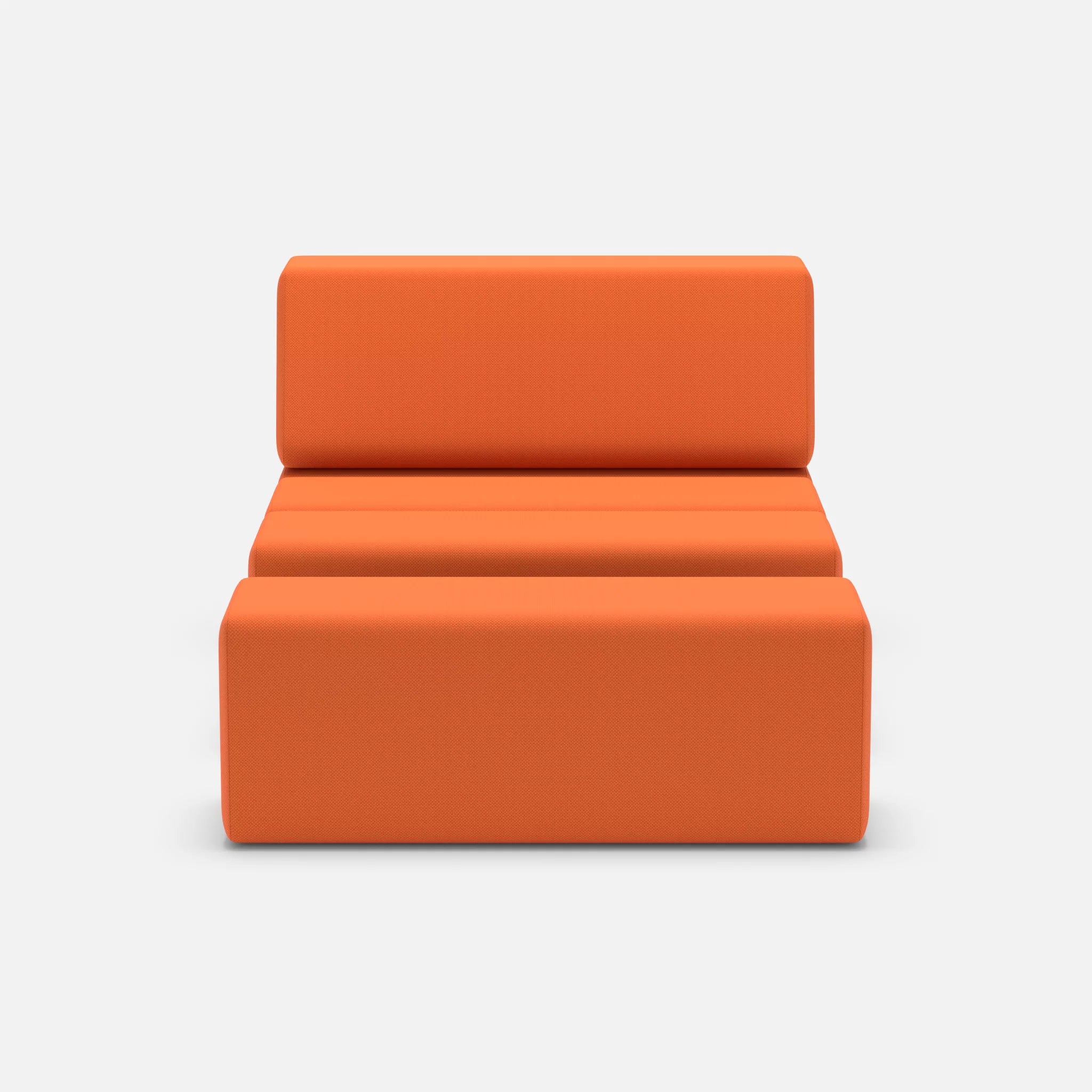 1 Sitzer Sofa Bricks 4 radio3094 in Orange von vorne