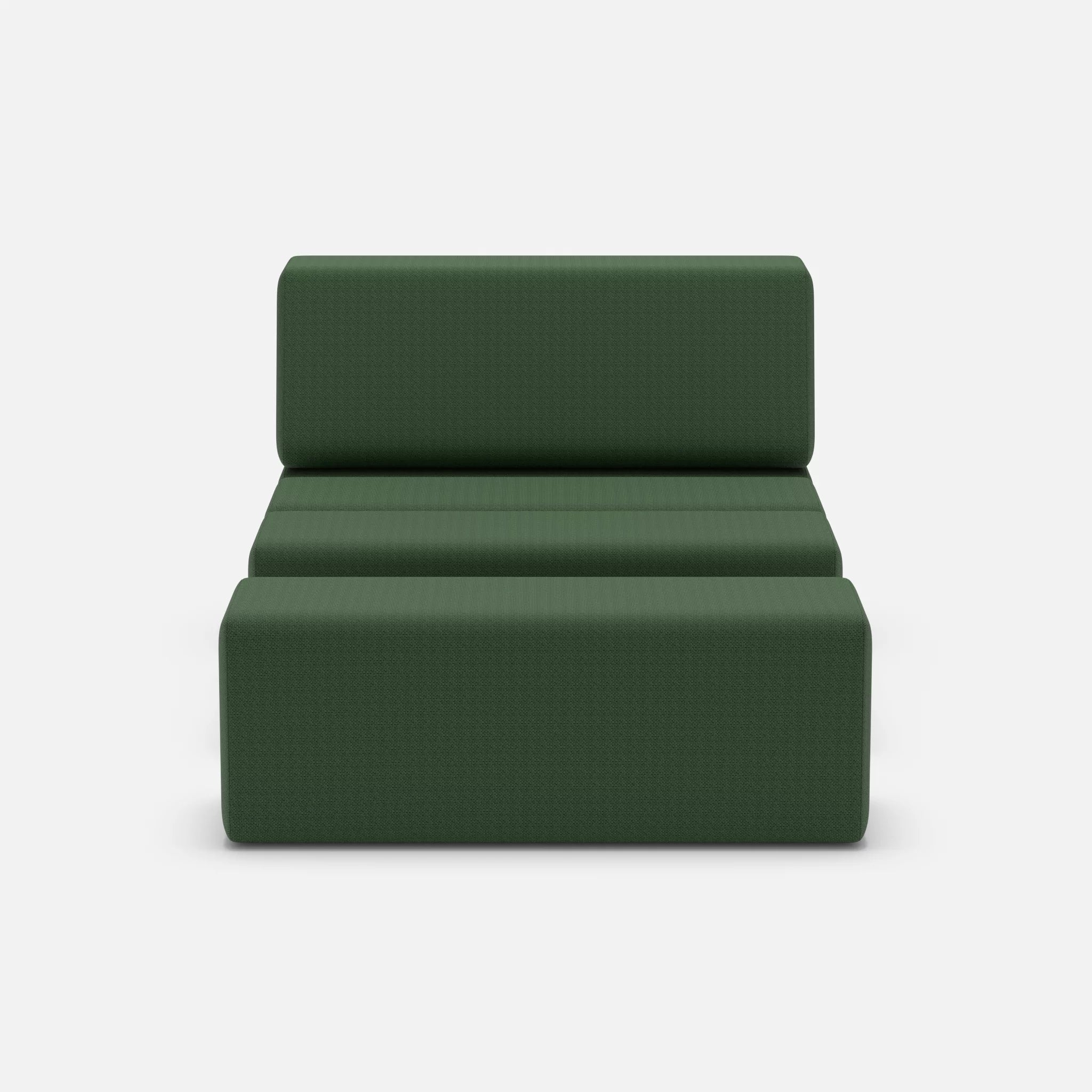 1 Sitzer Sofa Bricks 4 radio7036 in Olive von vorne