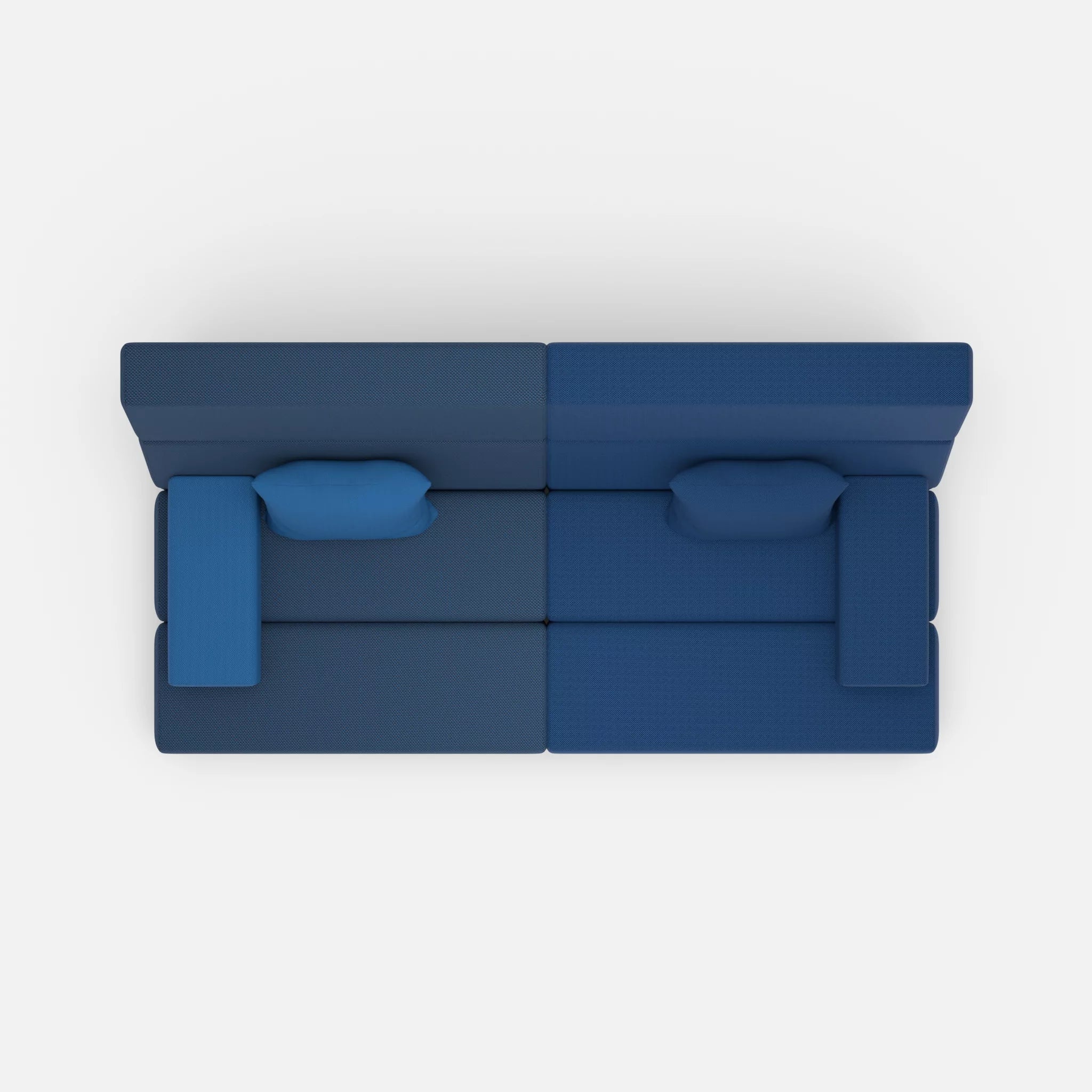 2 Sitzer Sofa Bricks 3 novumamur-radio6512 in Navy und Dunkelblau von oben