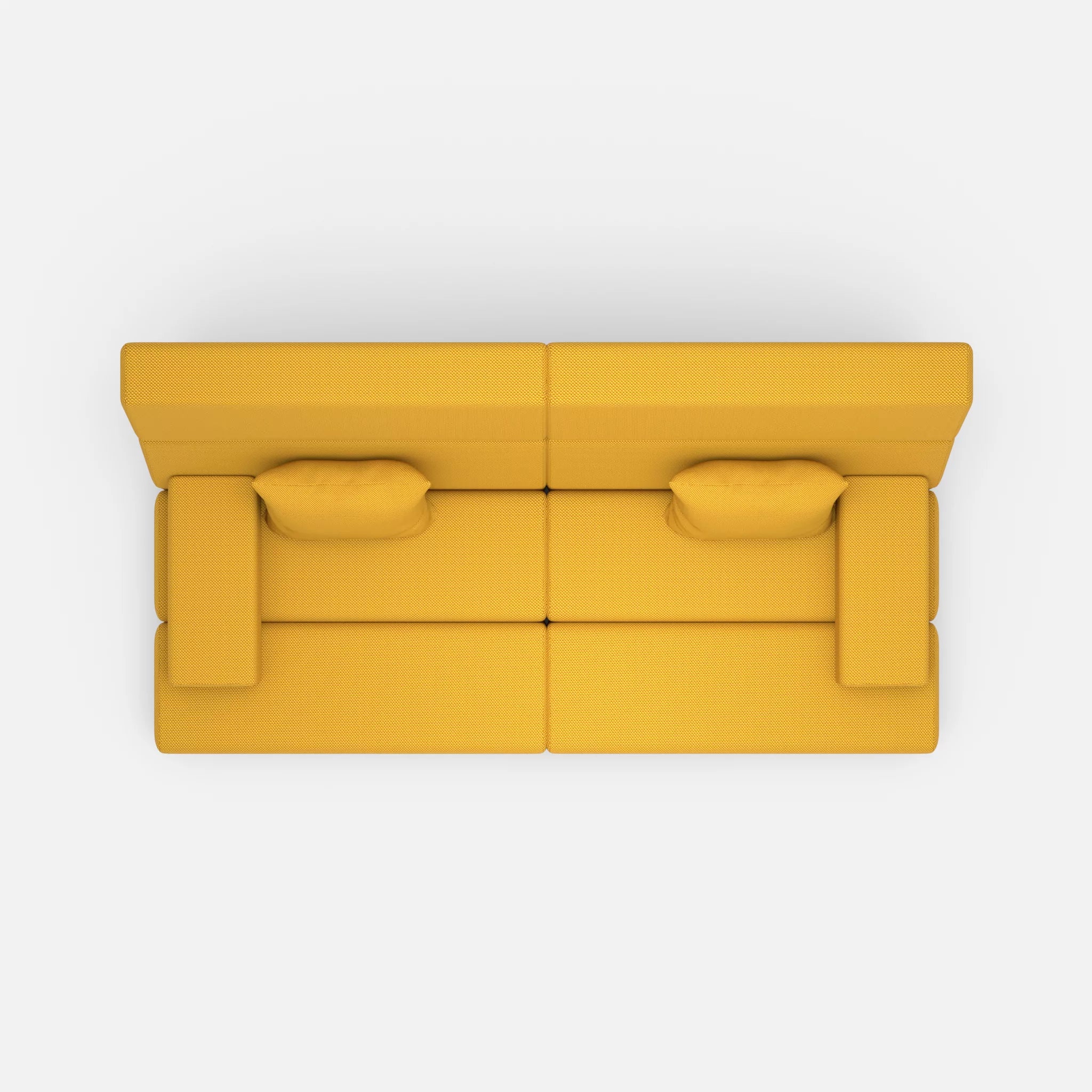 2 Sitzer Sofa Bricks 3 novumcurry in Curry von oben