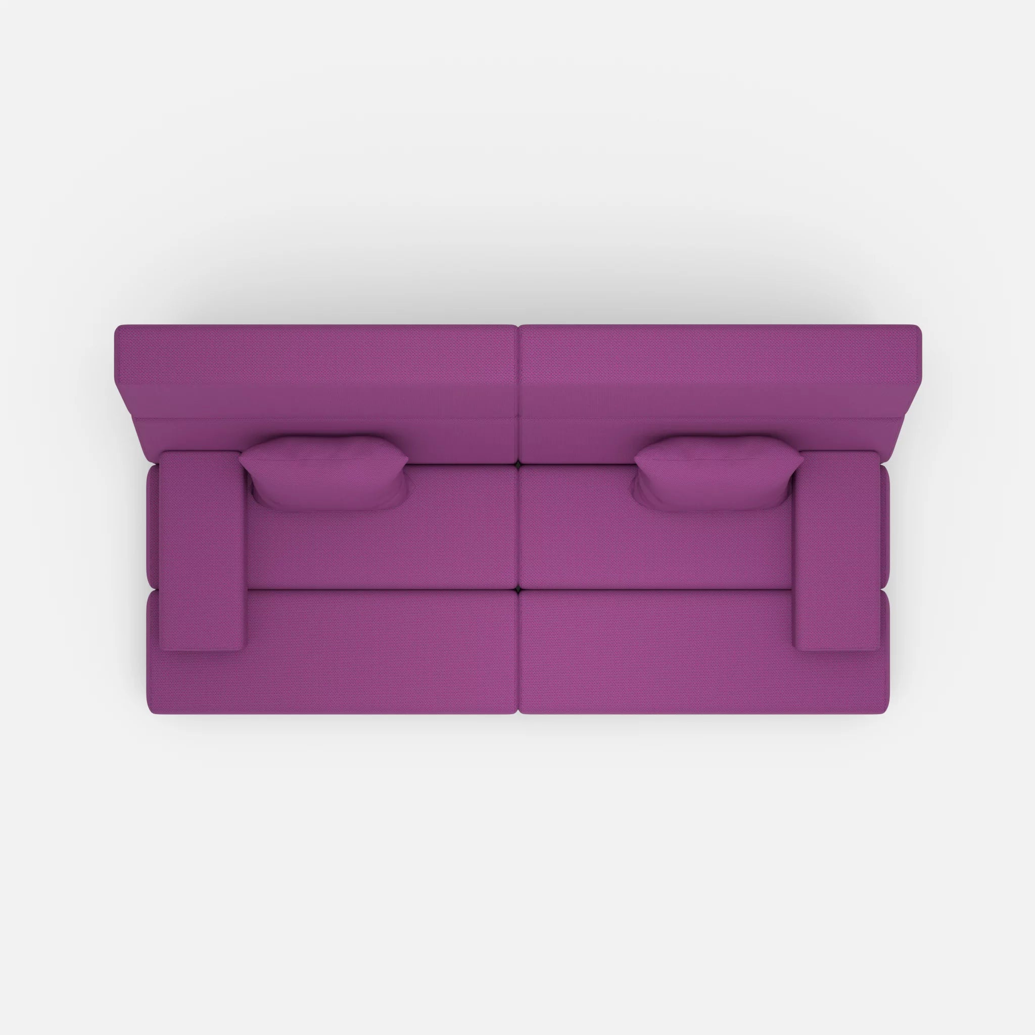 2 Sitzer Sofa Bricks 3 novumviola in Violett von oben