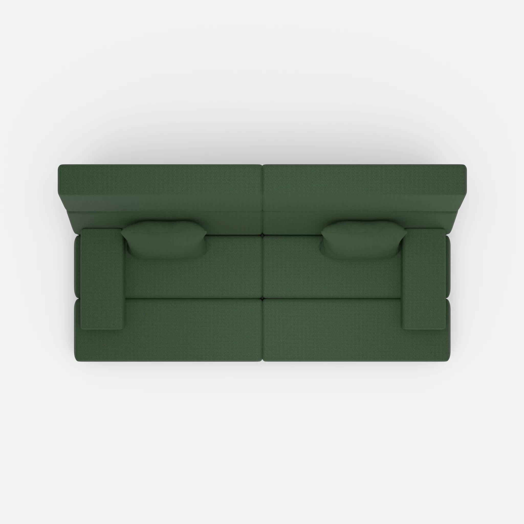 2 Sitzer Sofa Bricks 3 radio7036 in Olive von oben