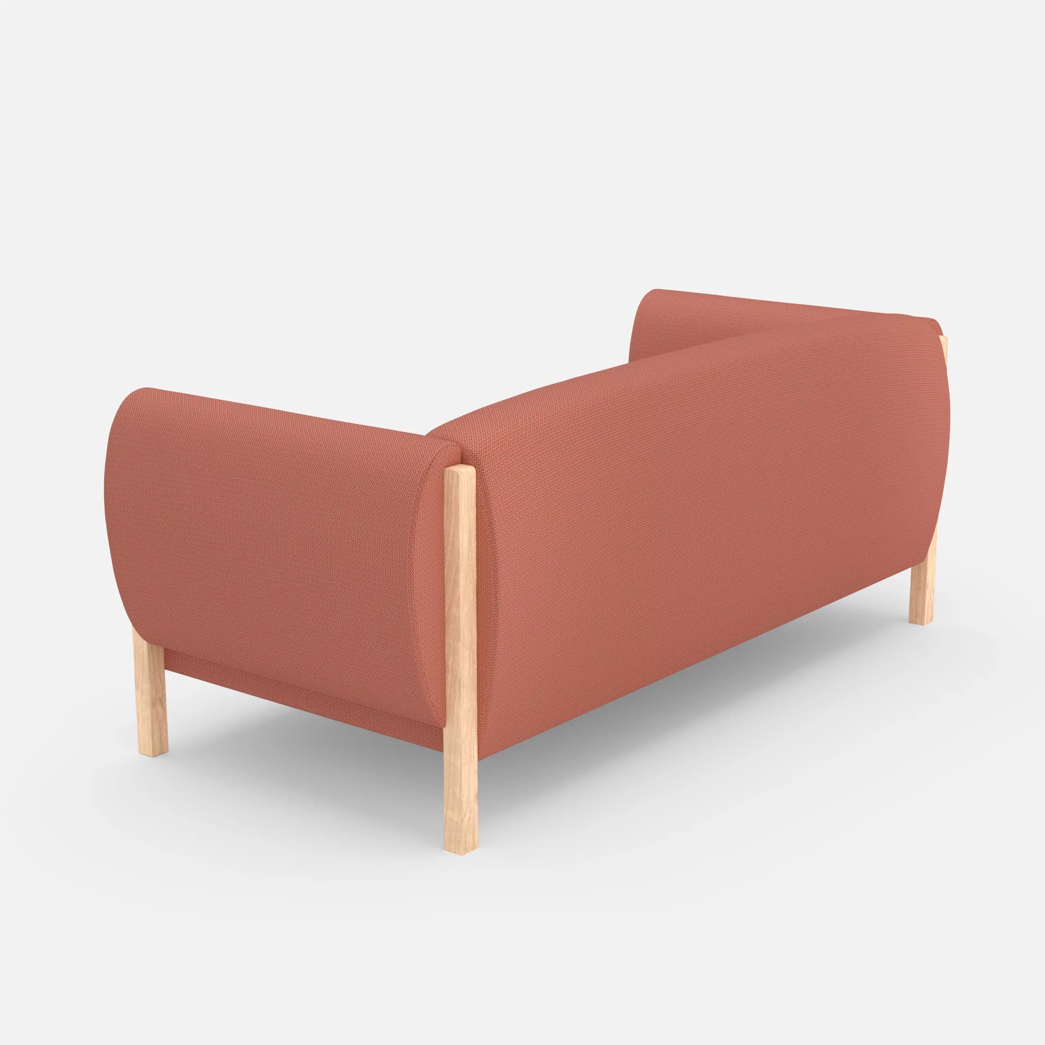 2 Sitzer Sofa Mallow credograpefruit in Coral von hinten