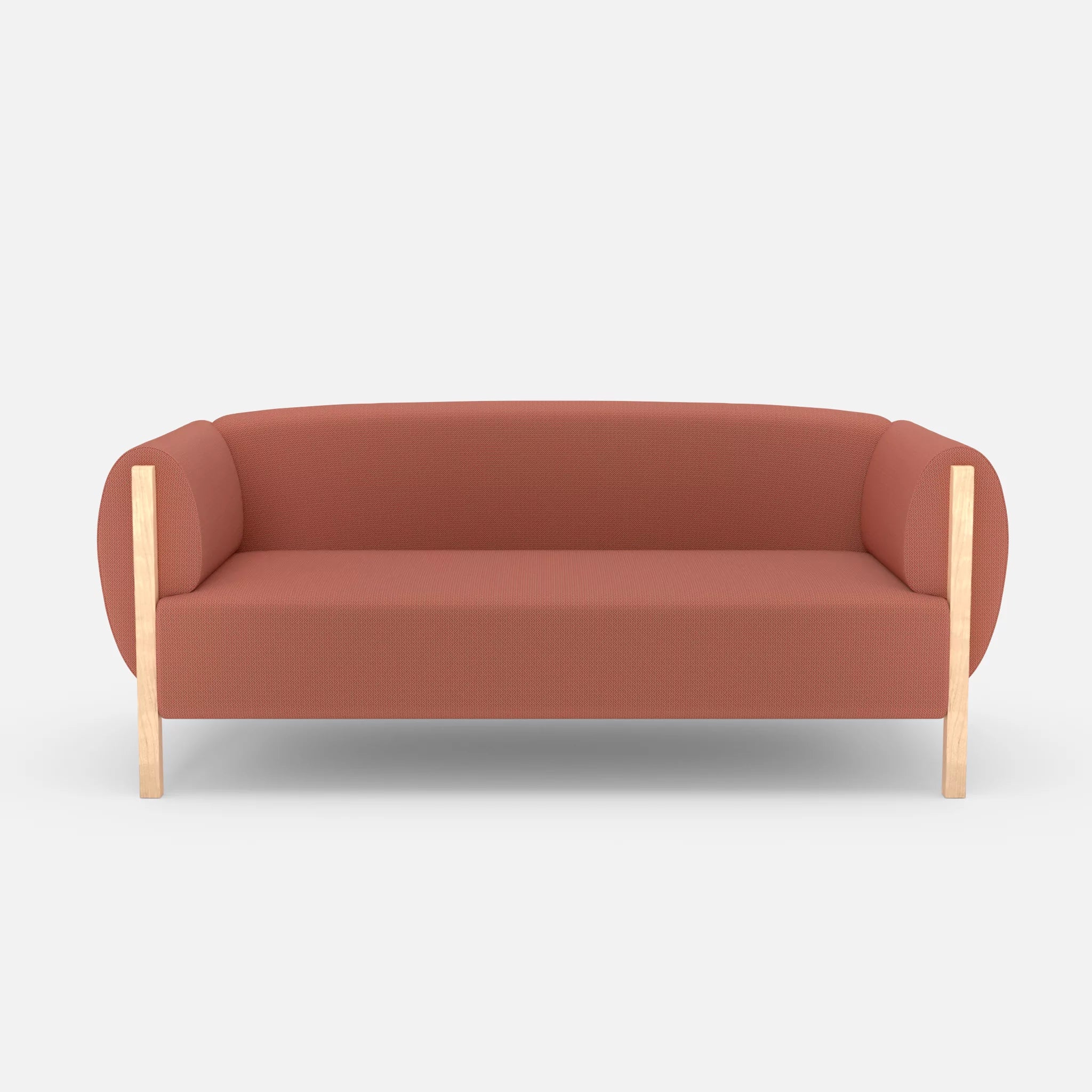 2 Sitzer Sofa Mallow credograpefruit in Coral von vorne