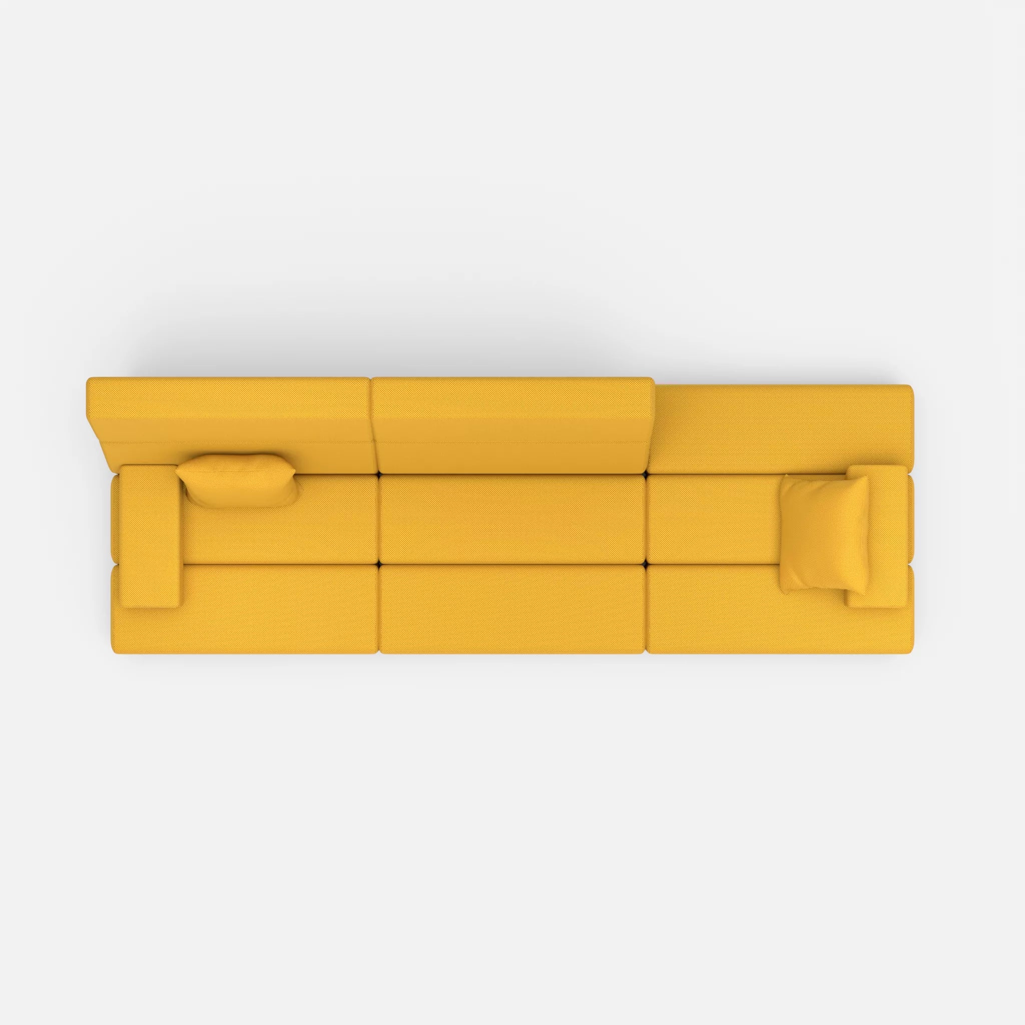 3 Sitzer Sofa Bricks 2 novumcurry in Curry von oben