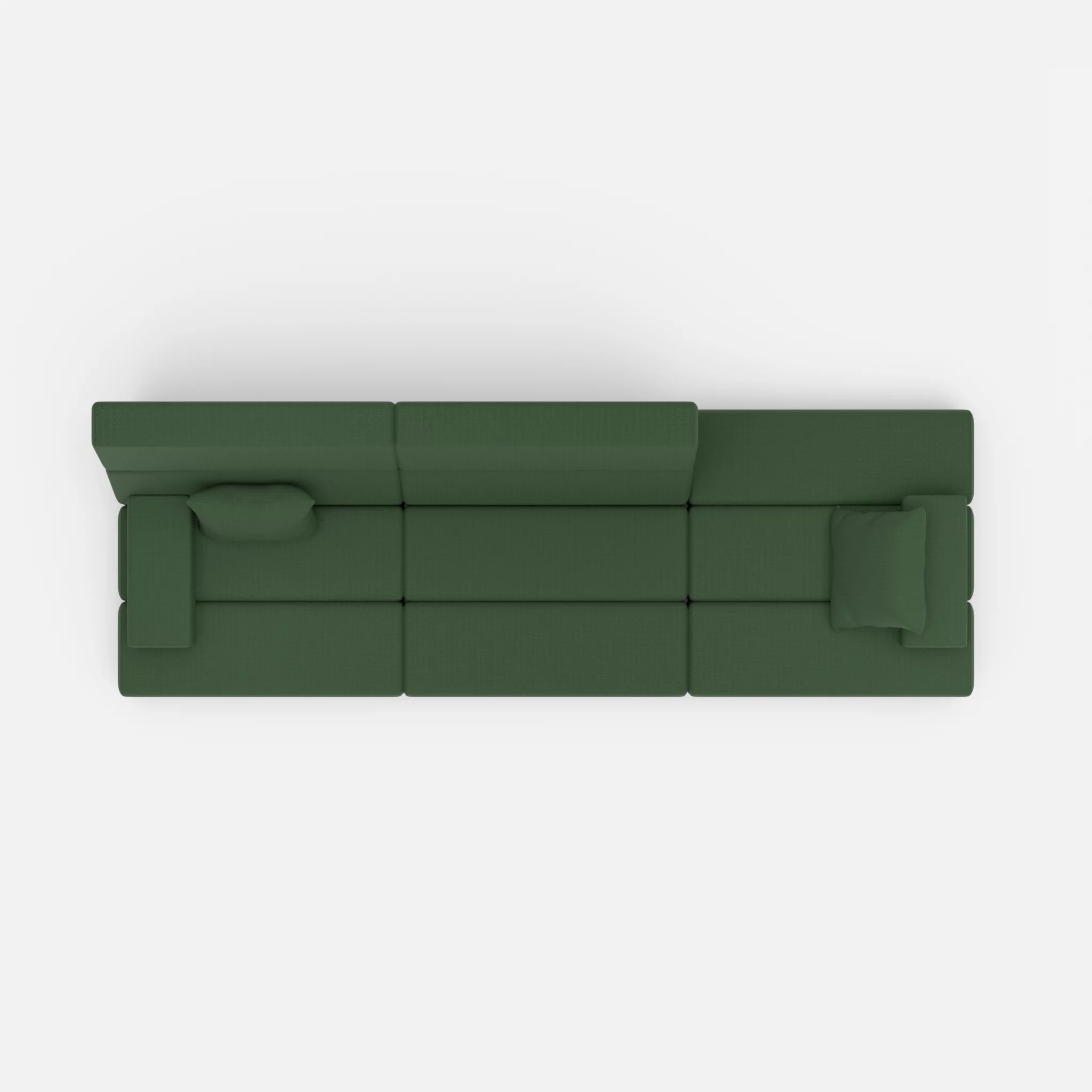 3 Sitzer Sofa Bricks 2 radio7036 in Olive von oben