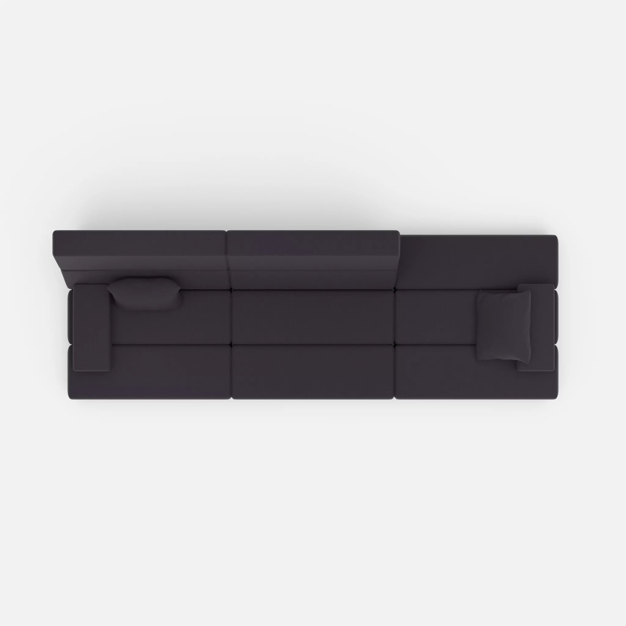 3 Sitzer Sofa Bricks 2 radio8517 in Anthrazit von oben