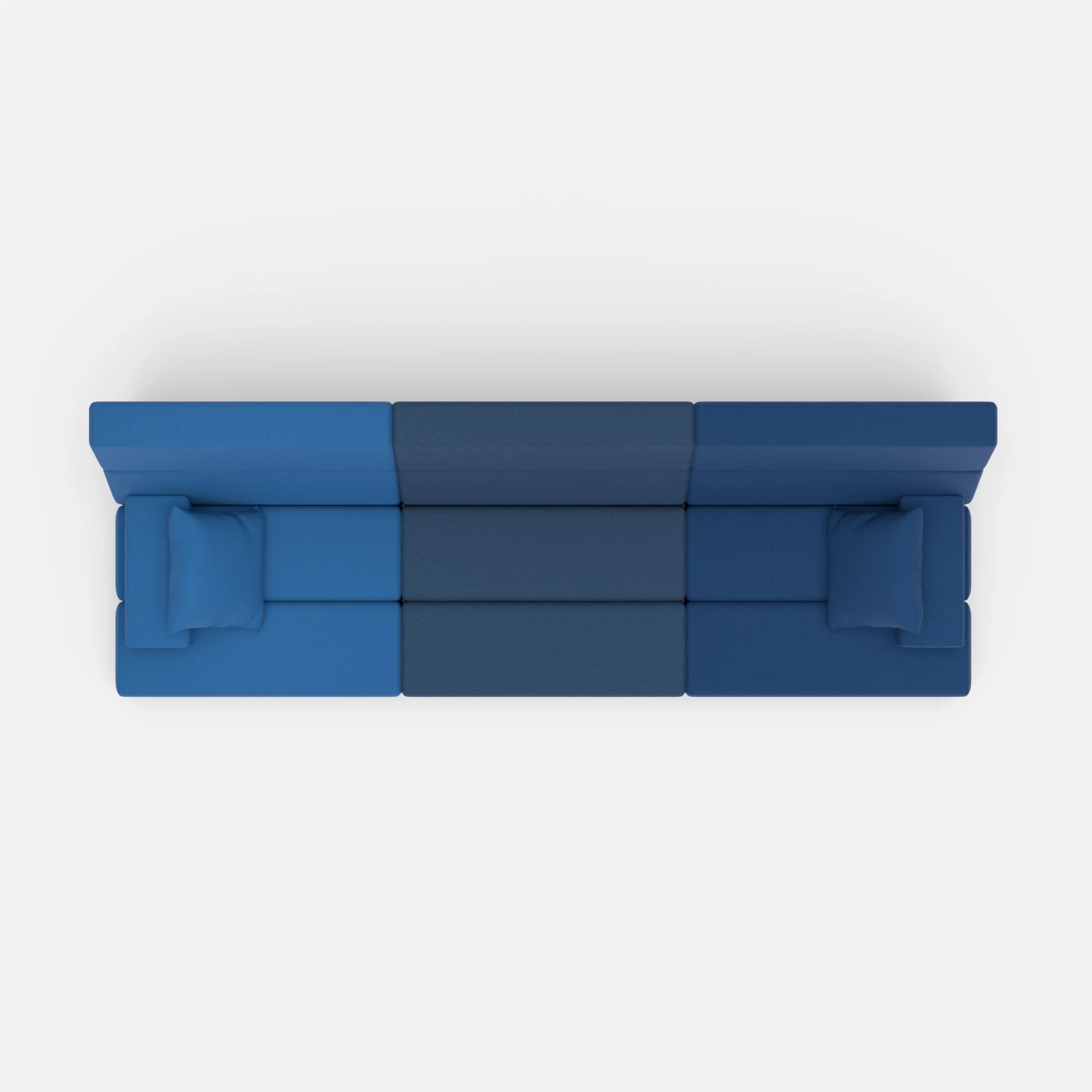 3 Sitzer Sofa Bricks 3 radio6075-radio6512 in Blau und Dunkelblau von oben