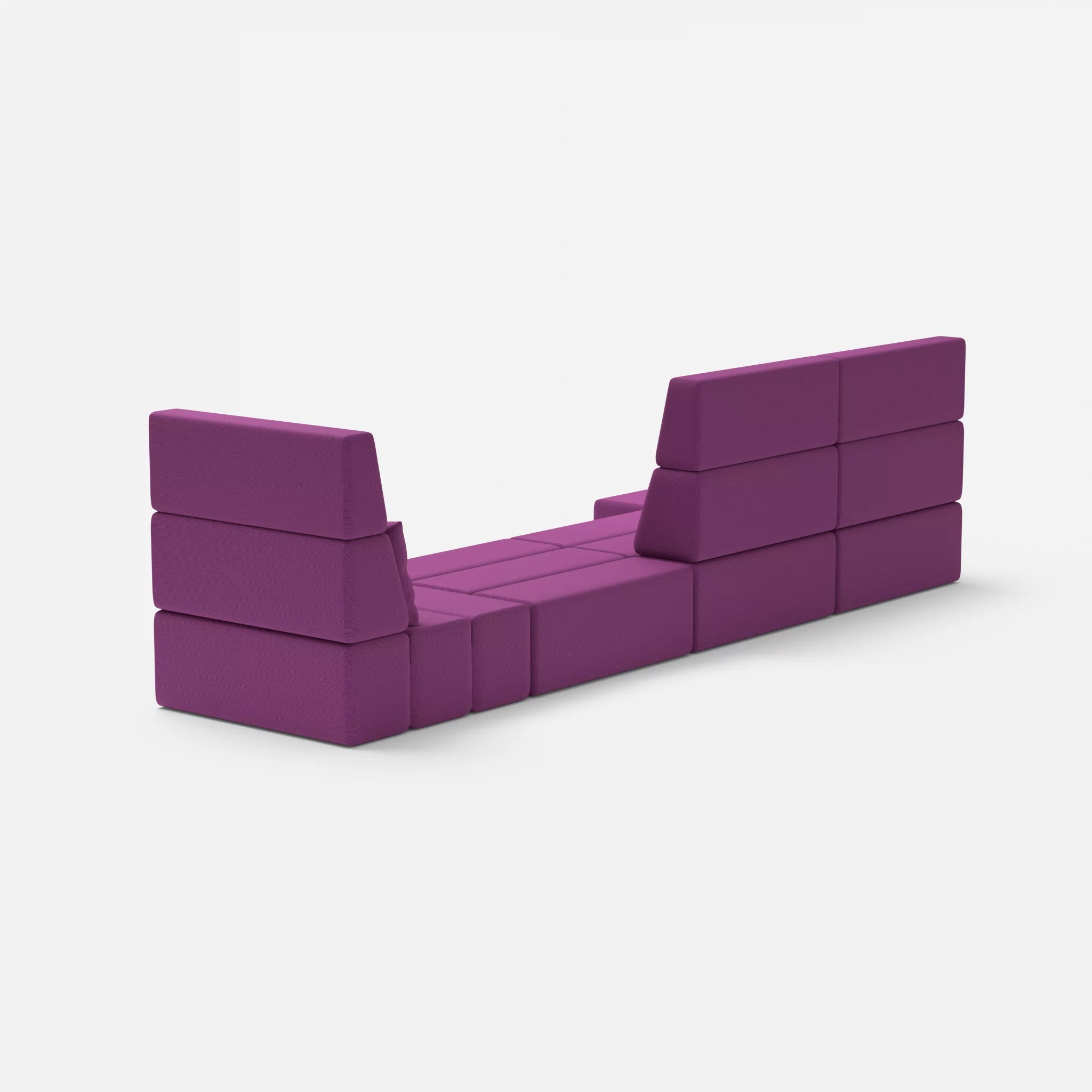 4 Sitzer Sofa Bricks 2 novumviola in Violett von hinten