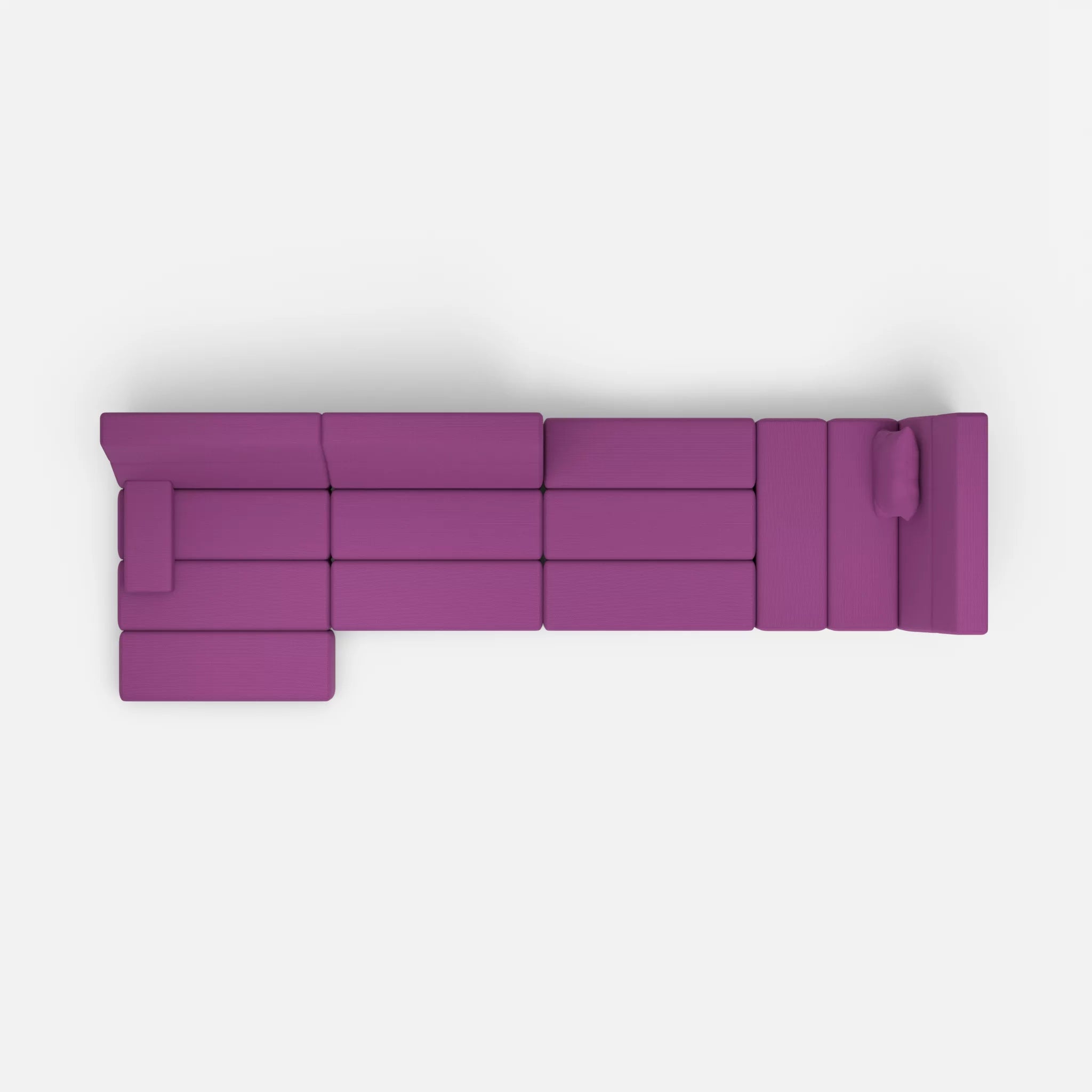 4 Sitzer Sofa Bricks 2 novumviola in Violett von oben