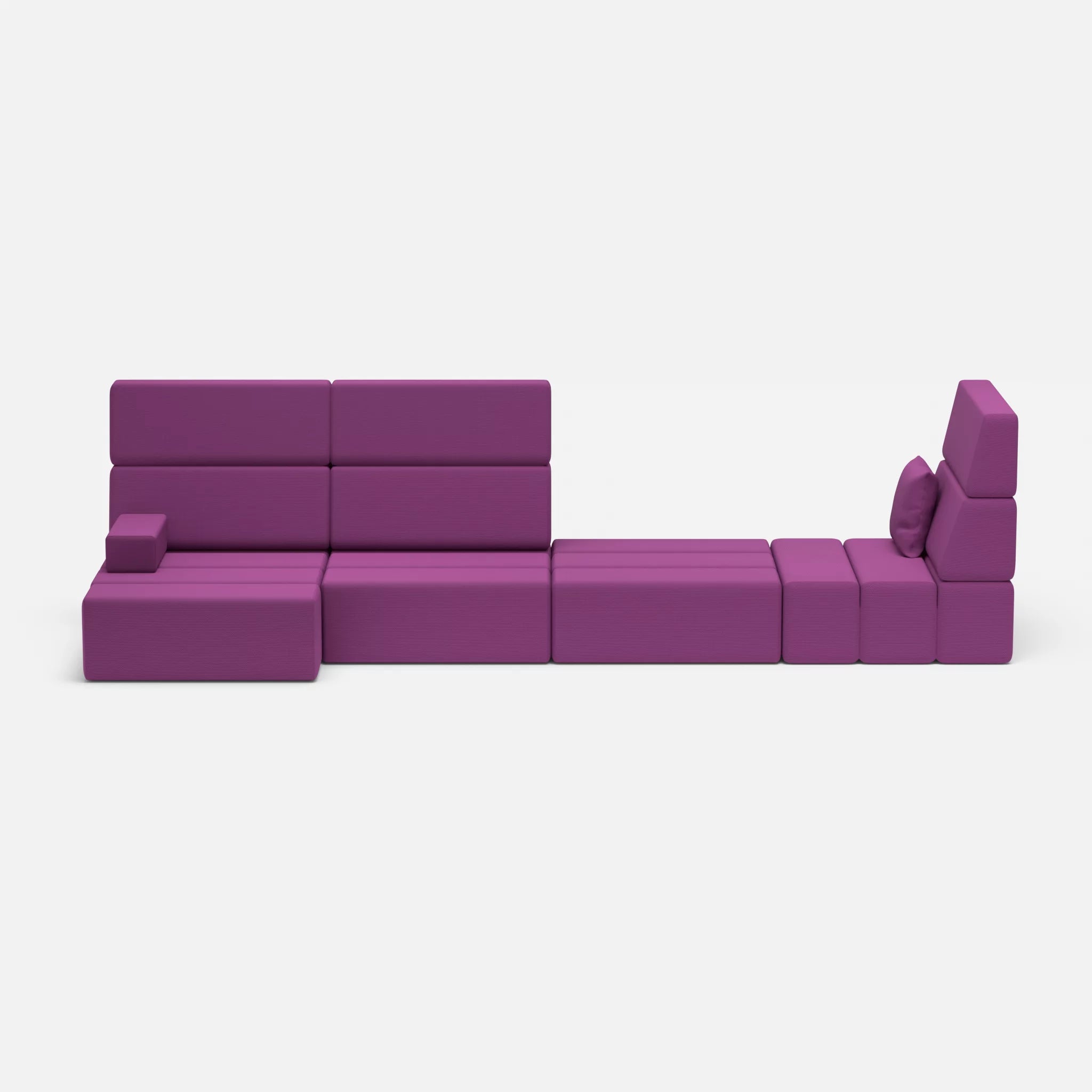 4 Sitzer Sofa Bricks 2 novumviola in Violett von vorne