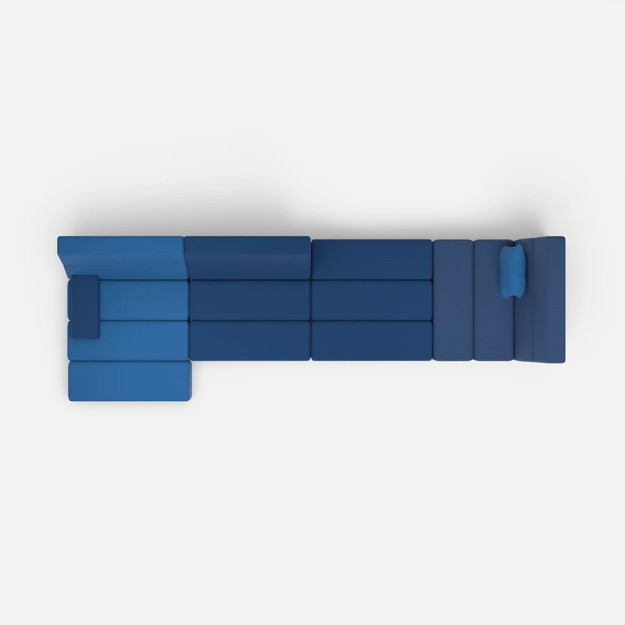 4 Sitzer Sofa Bricks 2 radio6075-radio6598 in Blau und Navy von oben