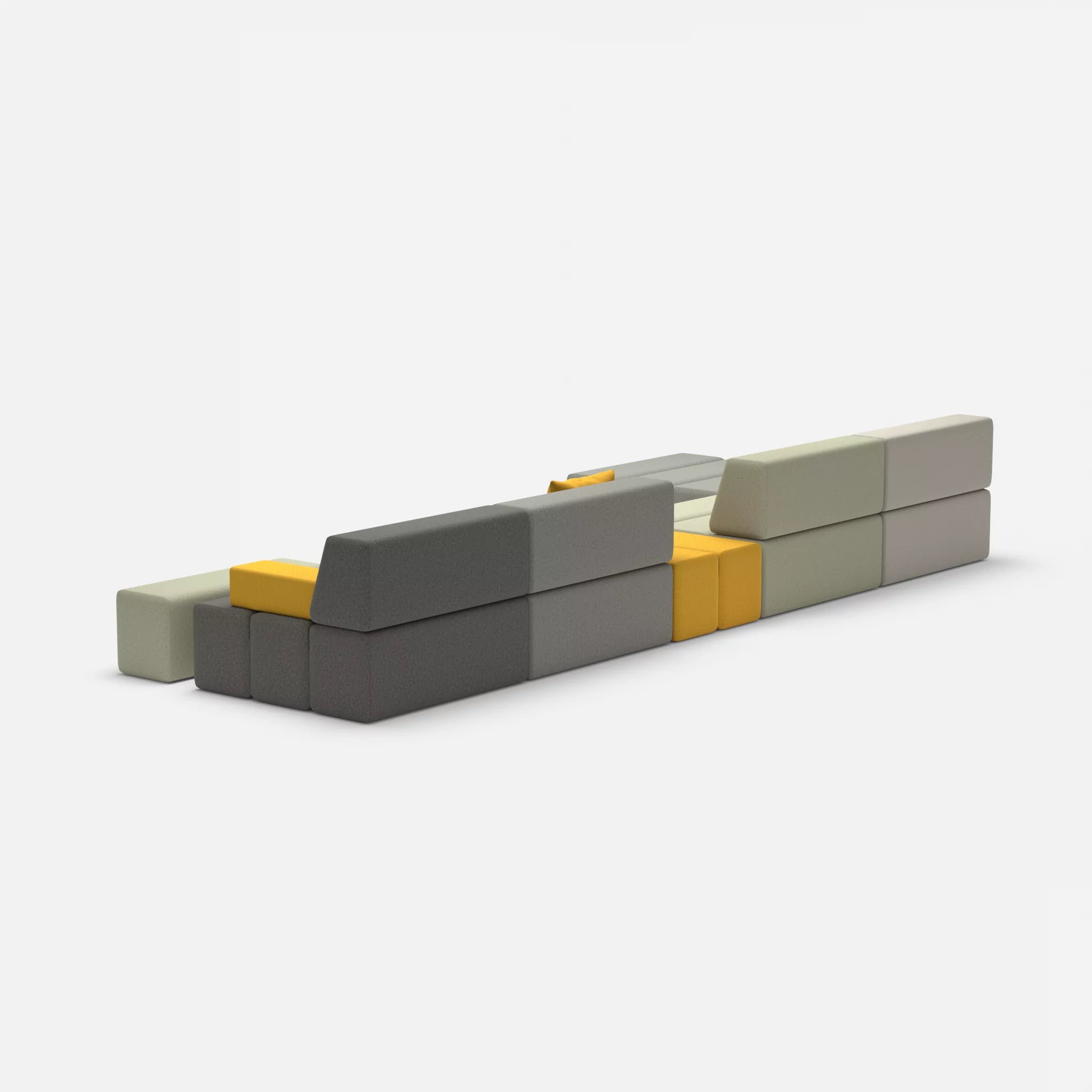 L Sofa Bricks 1 dama0003-novumcurry in Mittelgrau und Curry von hinten