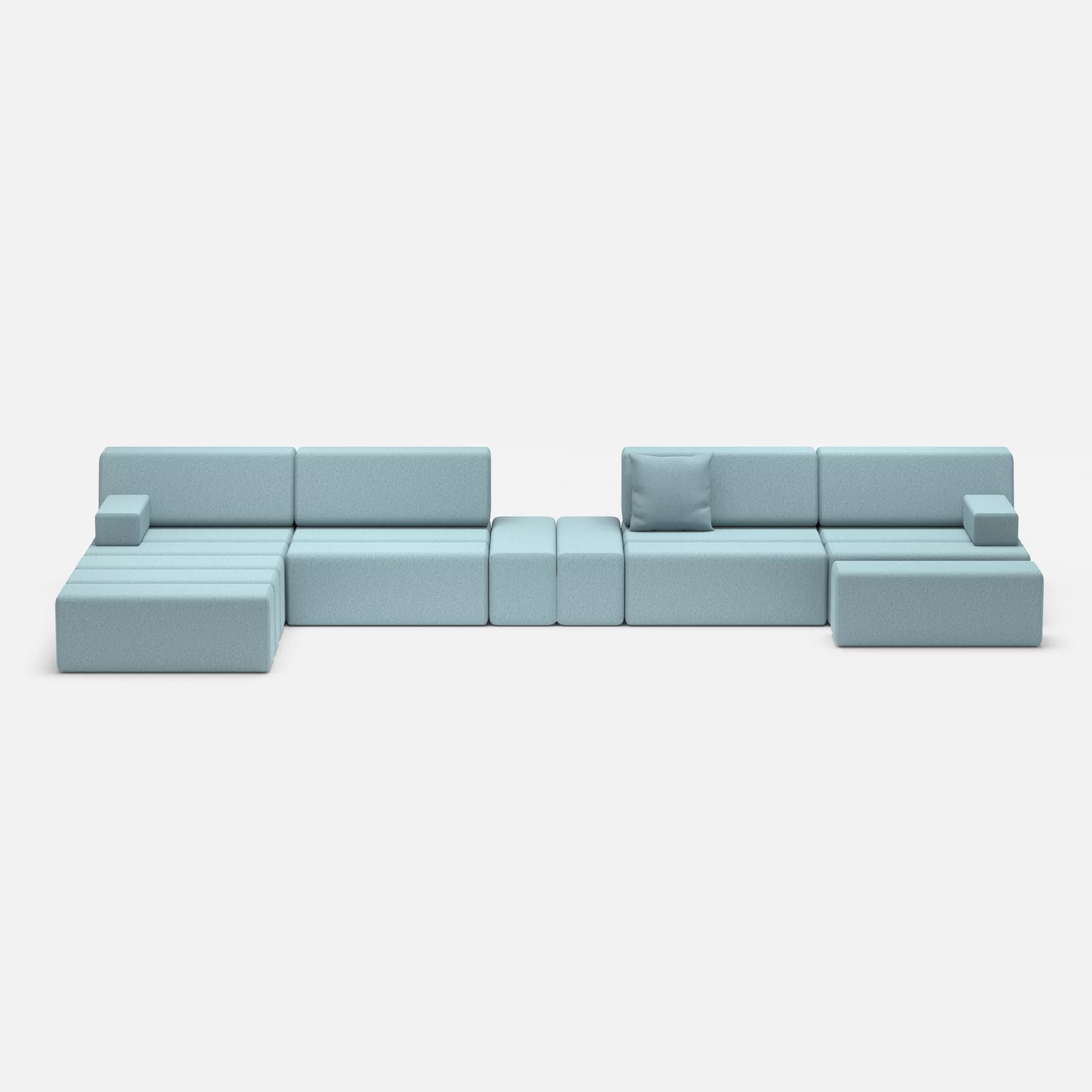 L Sofa Bricks 1 dama0016 in Hellblau von vorne