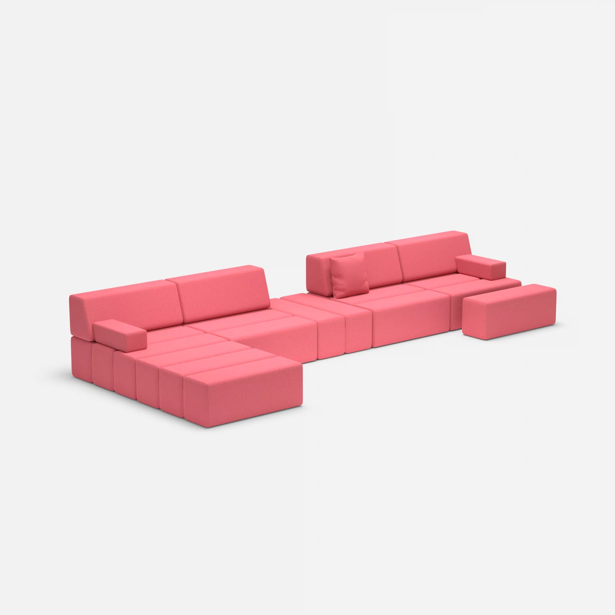 L Sofa Bricks 1 dama0083 in Pink von der Seite