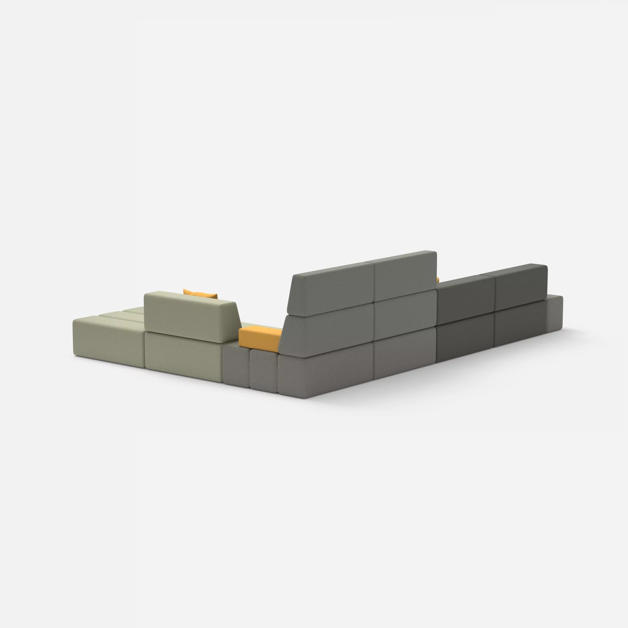 L Sofa Bricks 2 dama0004-dama0003 in Dunkelgrau und Mittelgrau von hinten