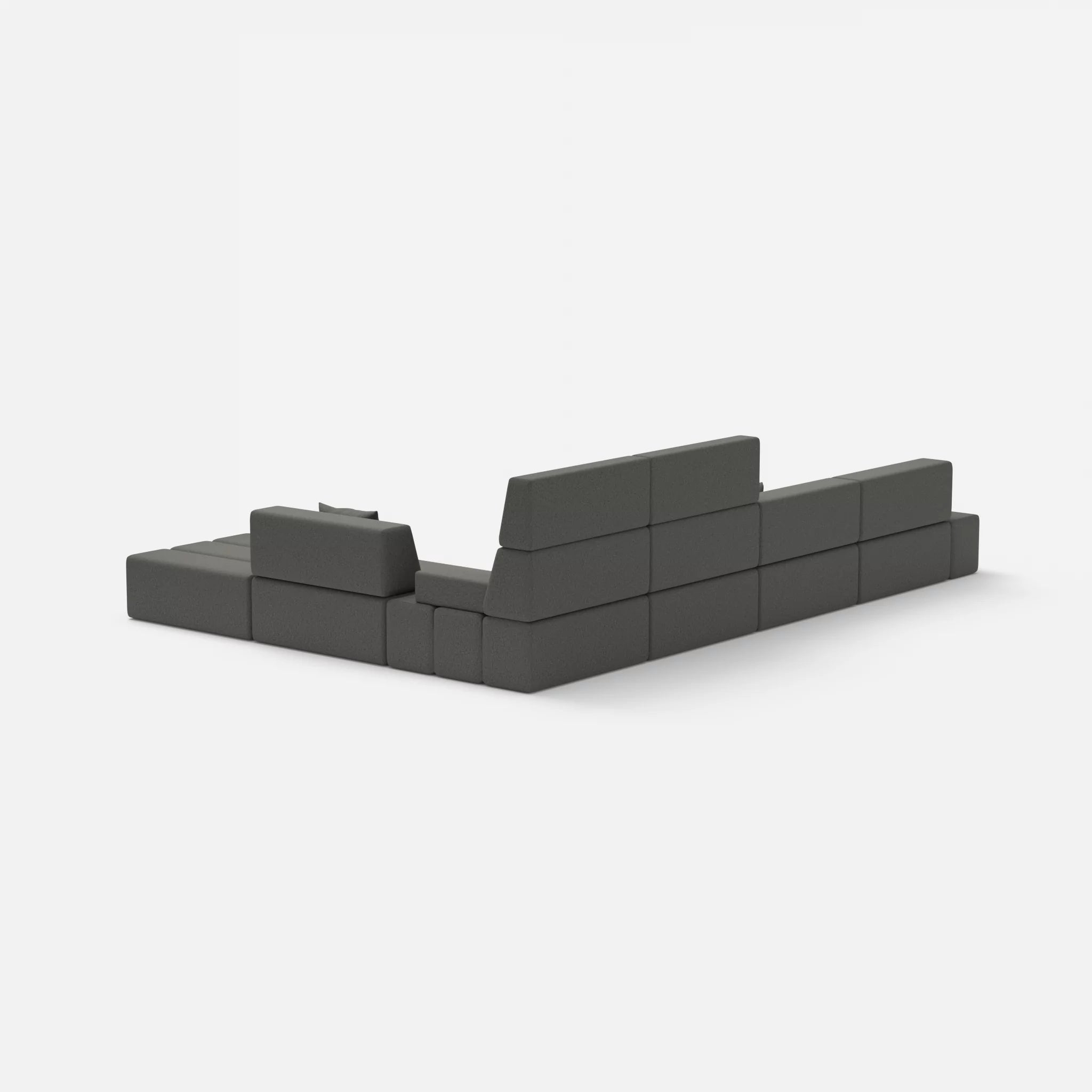 L Sofa Bricks 2 dama0004 in Dunkelgrau von hinten