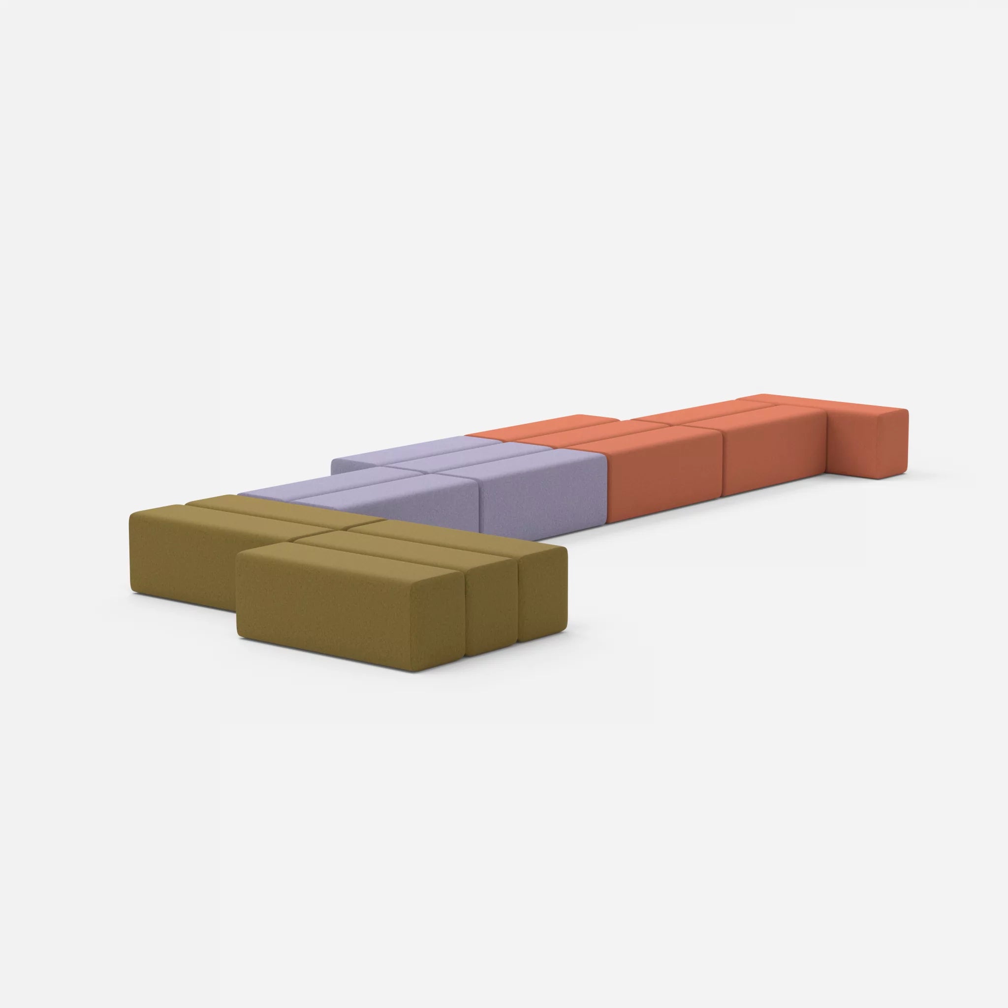 L Sofa Bricks 3 dama0033-dama0039 in Terracotta und Flieder von hinten