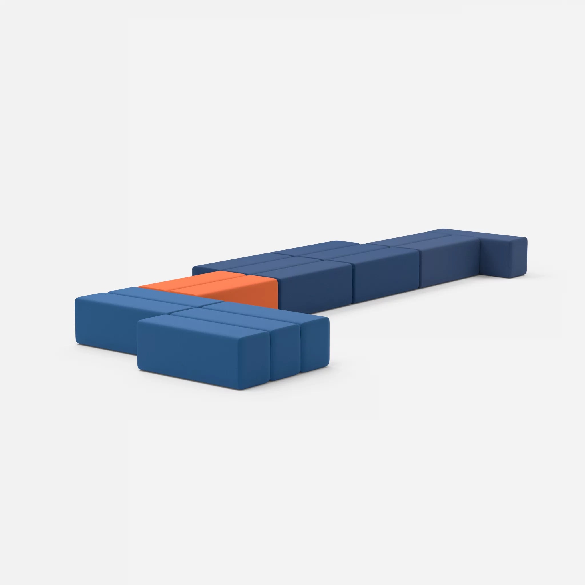 L Sofa Bricks 3 radio6598-radio6512 in Navy und Dunkelblau von hinten