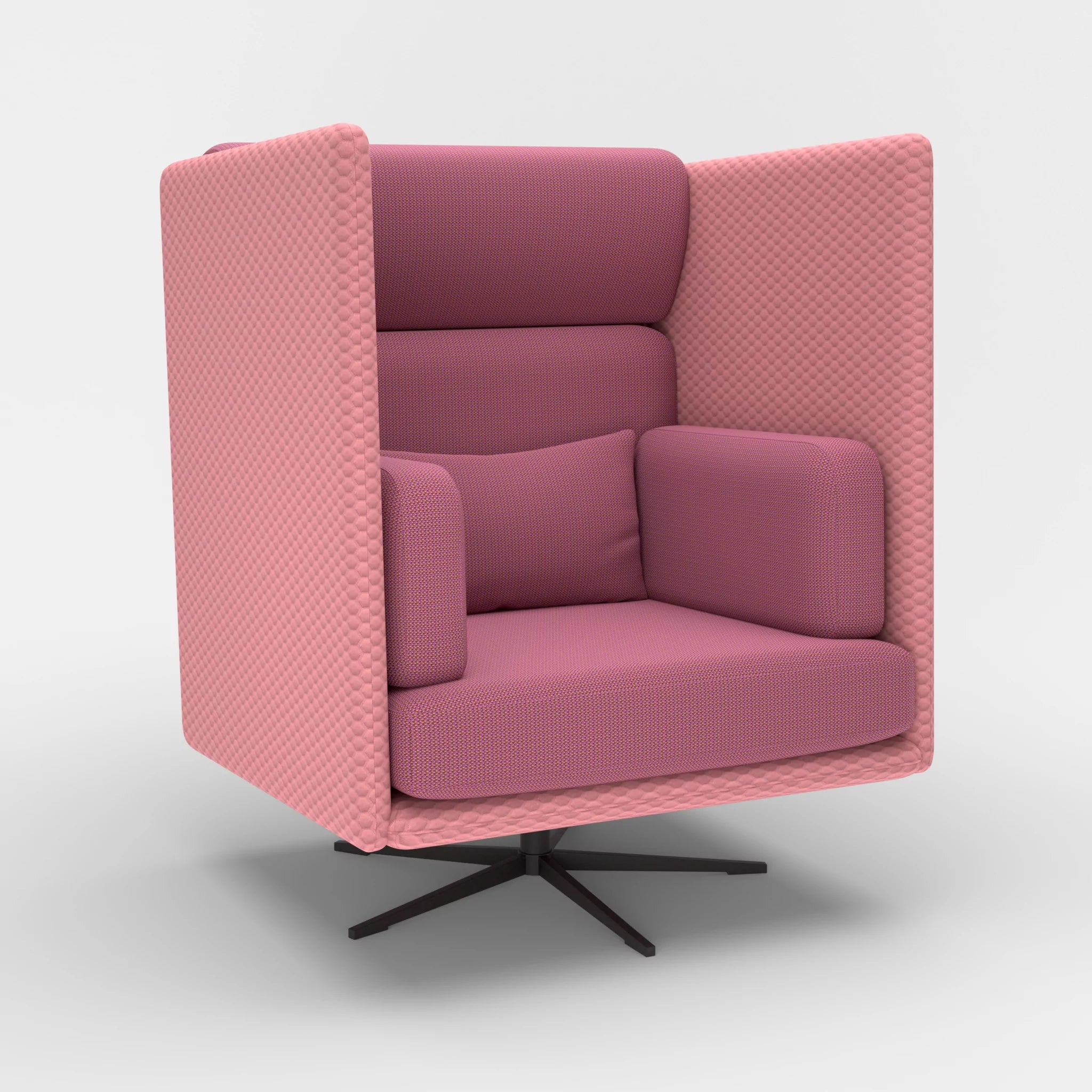 Loungesessel Egon Hohe Version spazio4067-credobreva in Rosa und Violett von der Seite