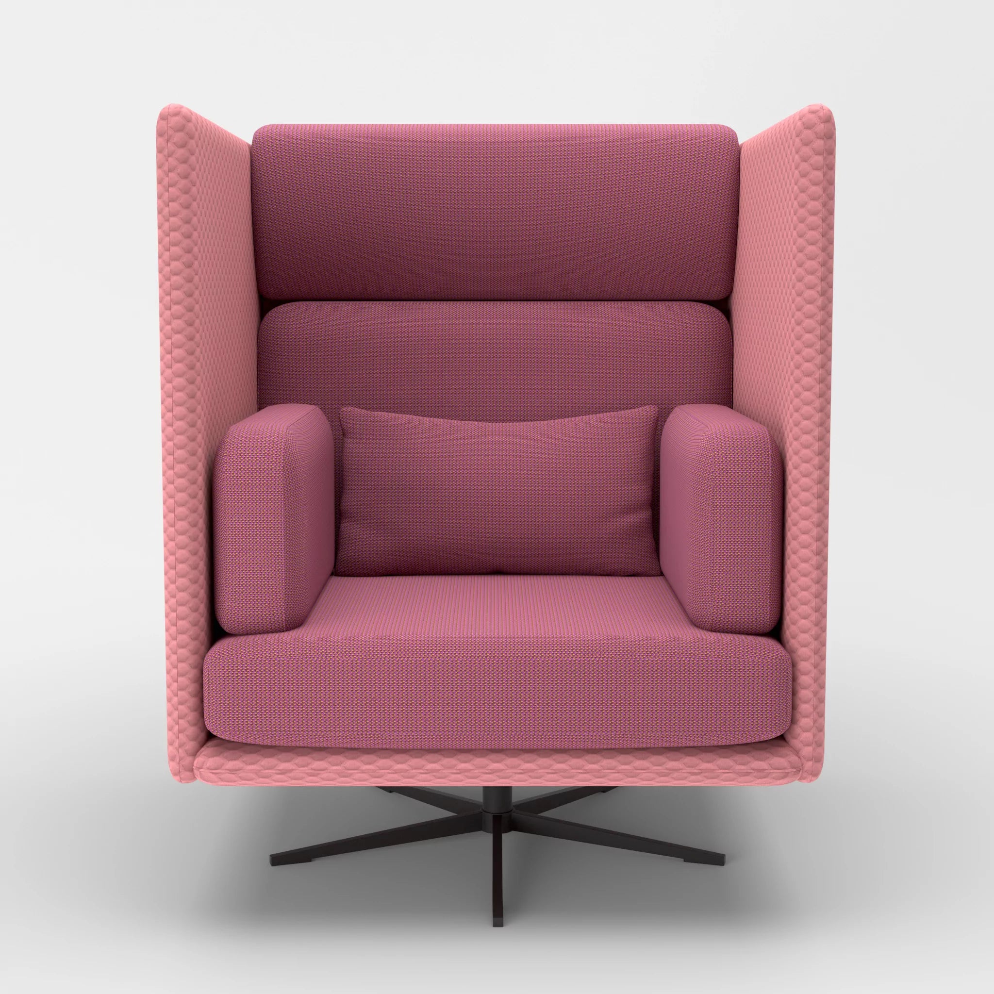 Loungesessel Egon Hohe Version spazio4067-credobreva in Rosa und Violett von vorne